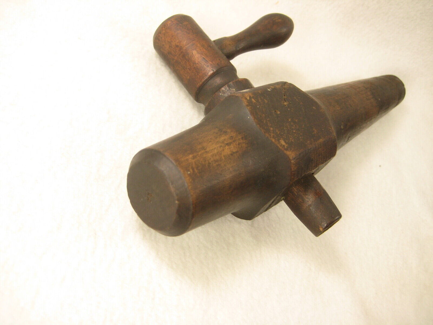 Antique Wooden Beer Barrel Wine Keg Bung Spigot Spout Tap Wood Faucet