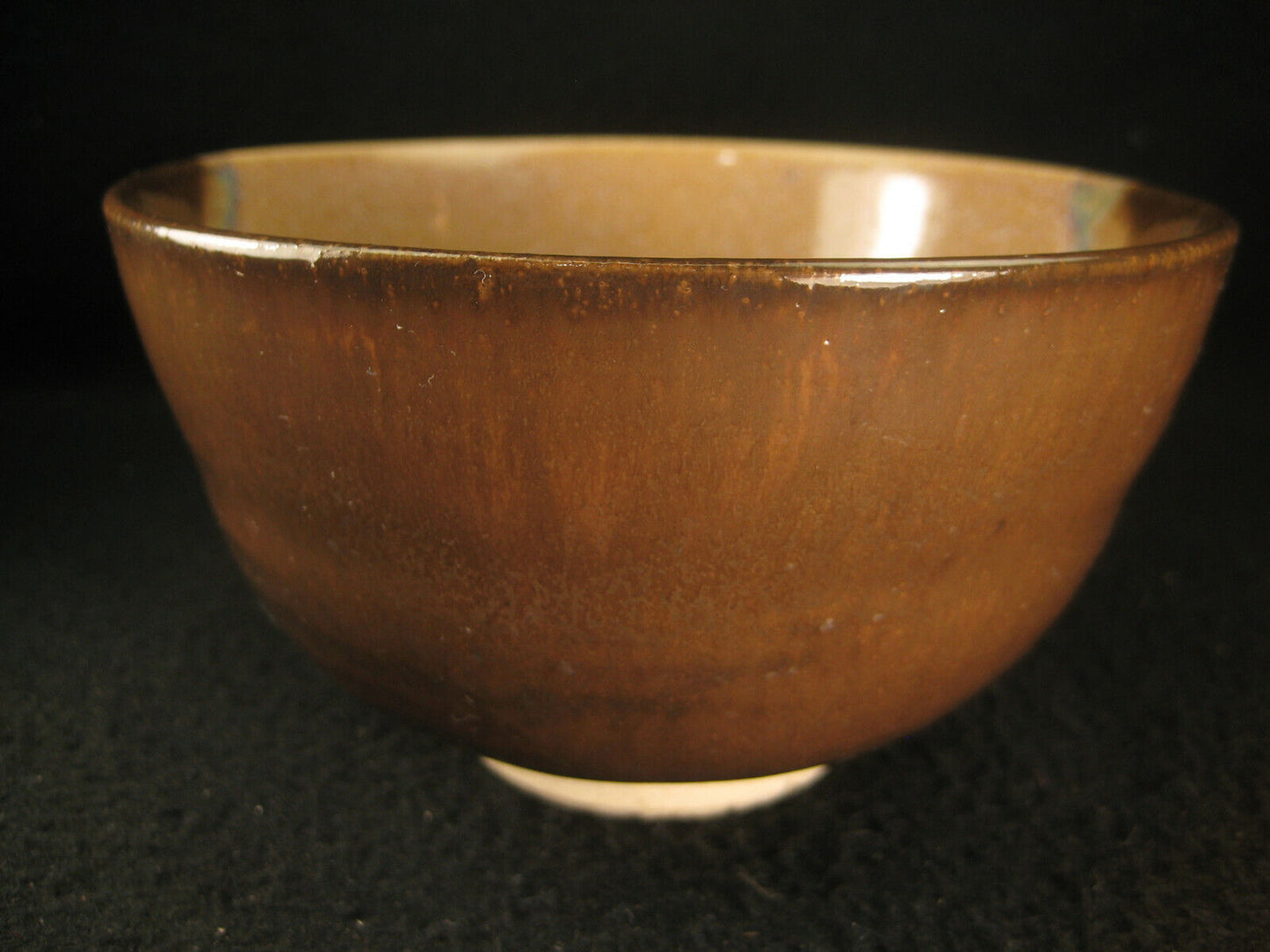 Vintage Japanese Tea Ceremony Ceramic Chawan Tea Bowl Dip Glaze 4.5"