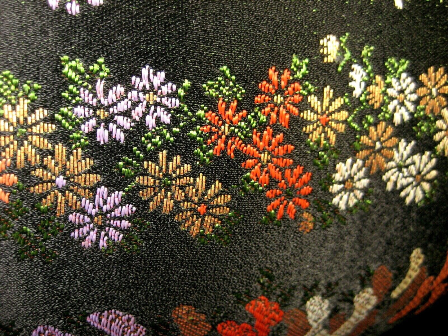 Vintage Japanese Shamisen Doukake Side Cover For Dou (Body) Various Flowers