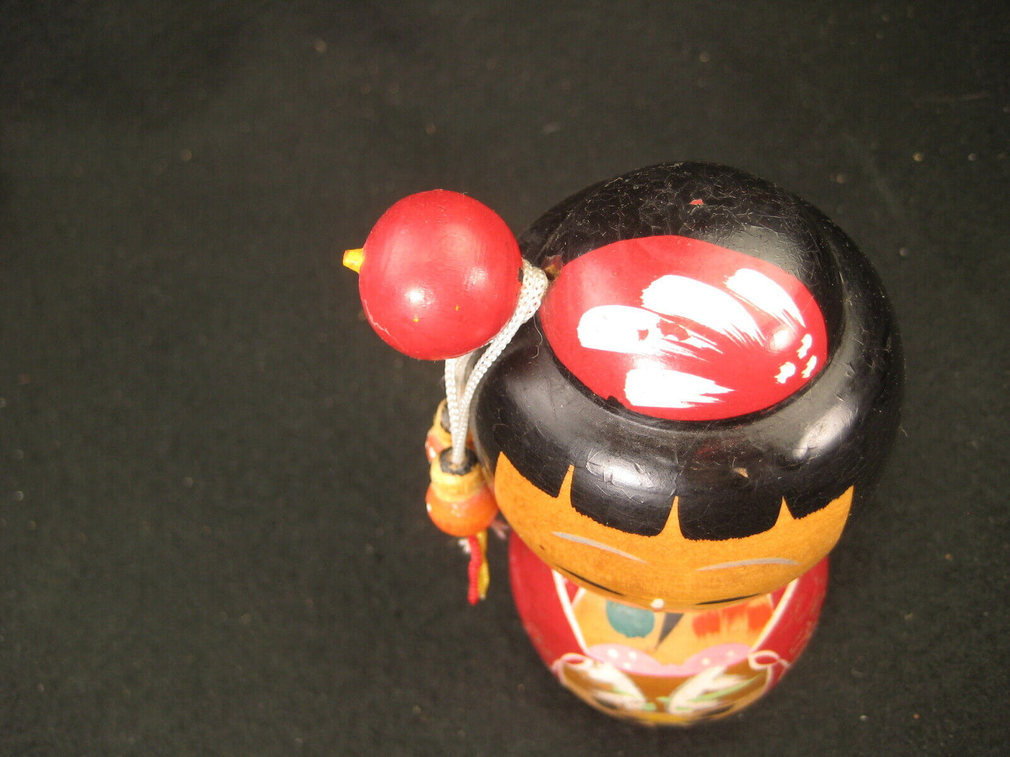 Vintage Japanese Showa Era (C.1950) Wooden Kokeshi Doll With Extra 2 Dolls