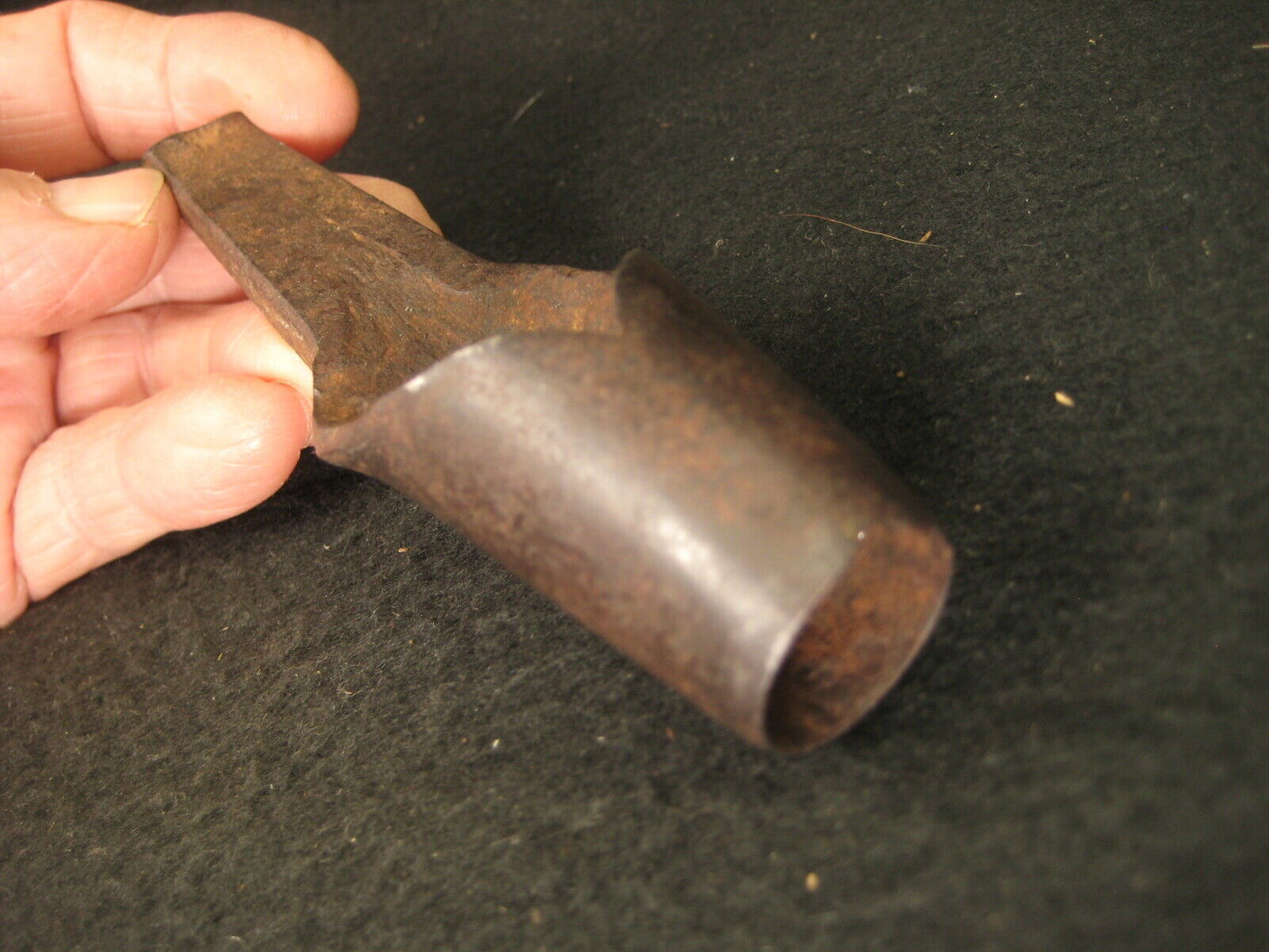 Vintage Japanese Tool: Large Hole Punch Laminated Forged Iron