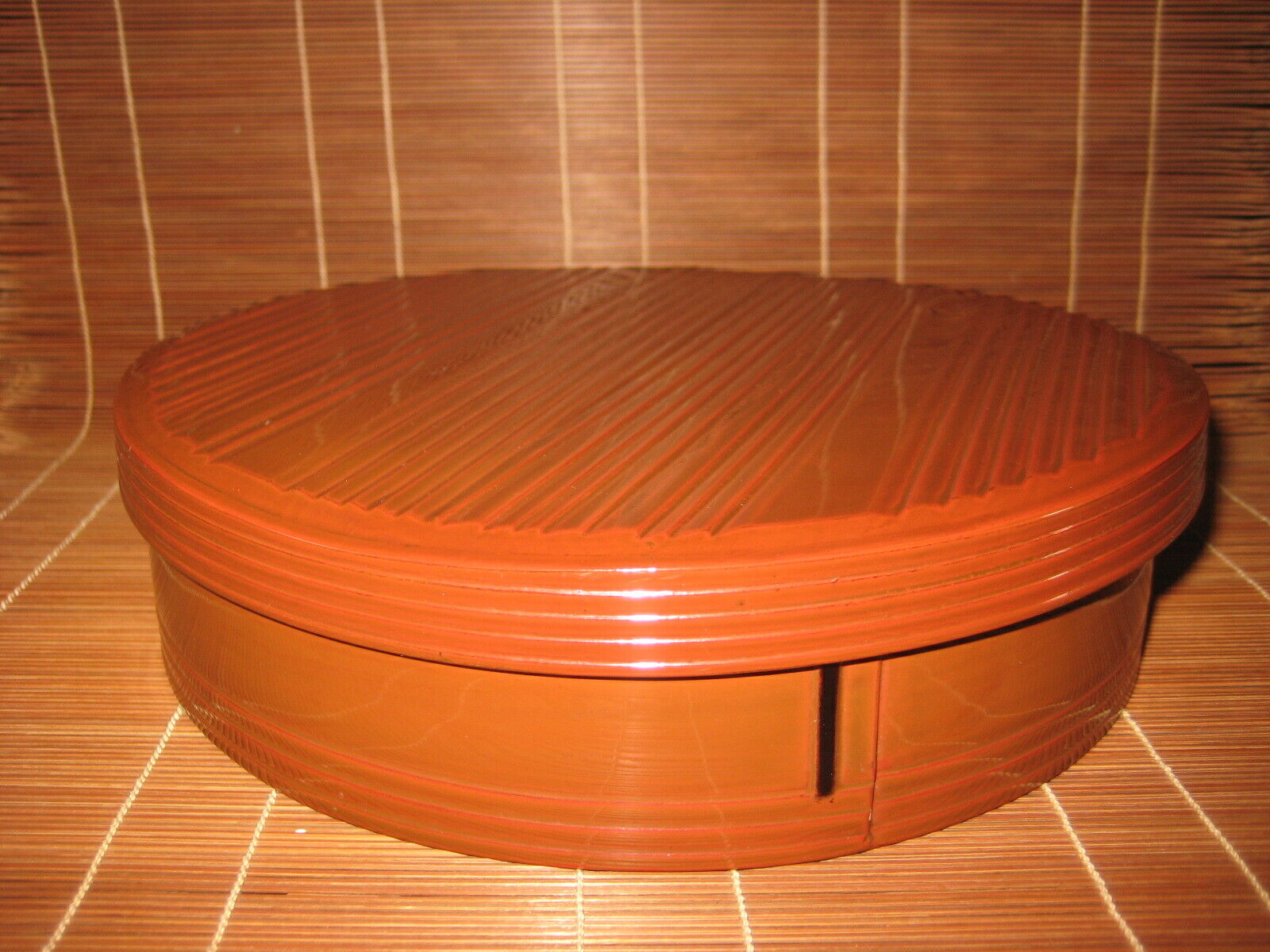 Japanese Lacquered Wooden Lunch Box Lidded Bento Jubako 2 Tiers