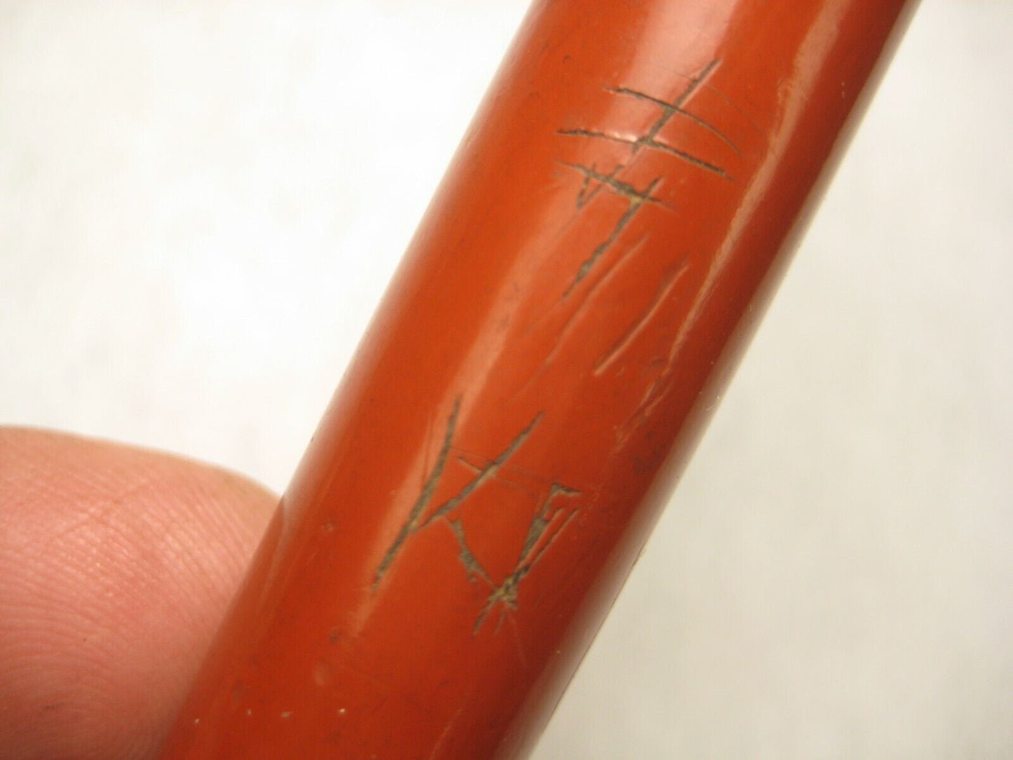 Vintage Japanese Signed Wooden Mechanical Pencil Carved Wooden Kitten Cat Head