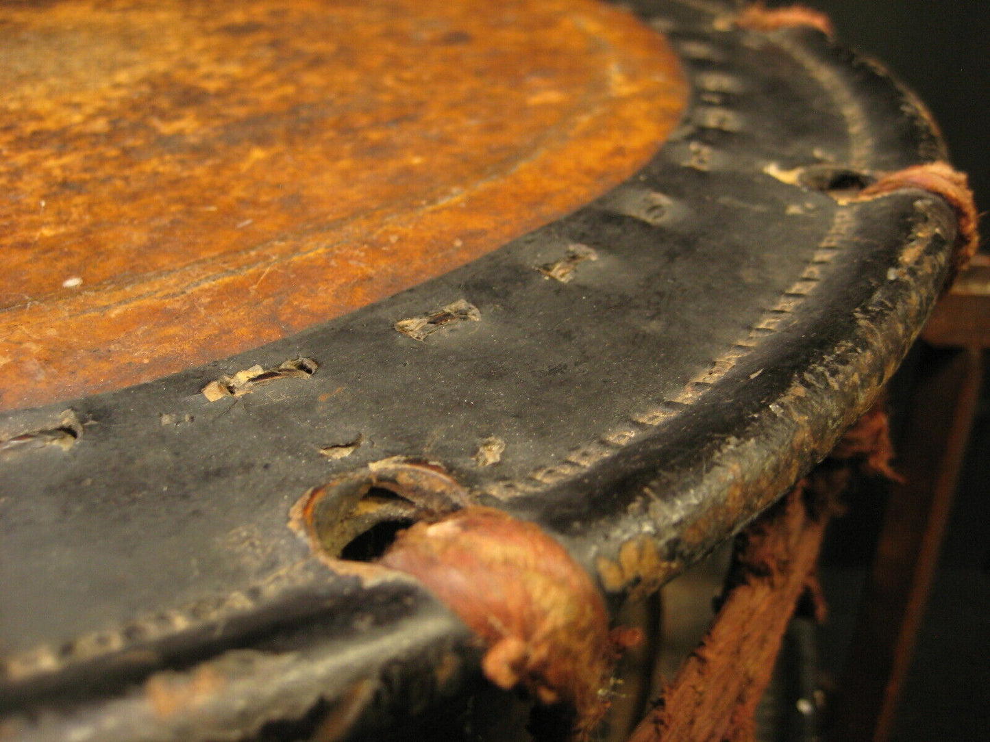 Antique Japanese Mid-Edo (1700'S) Drum Noh-Daiko Shimedaiko with Stand