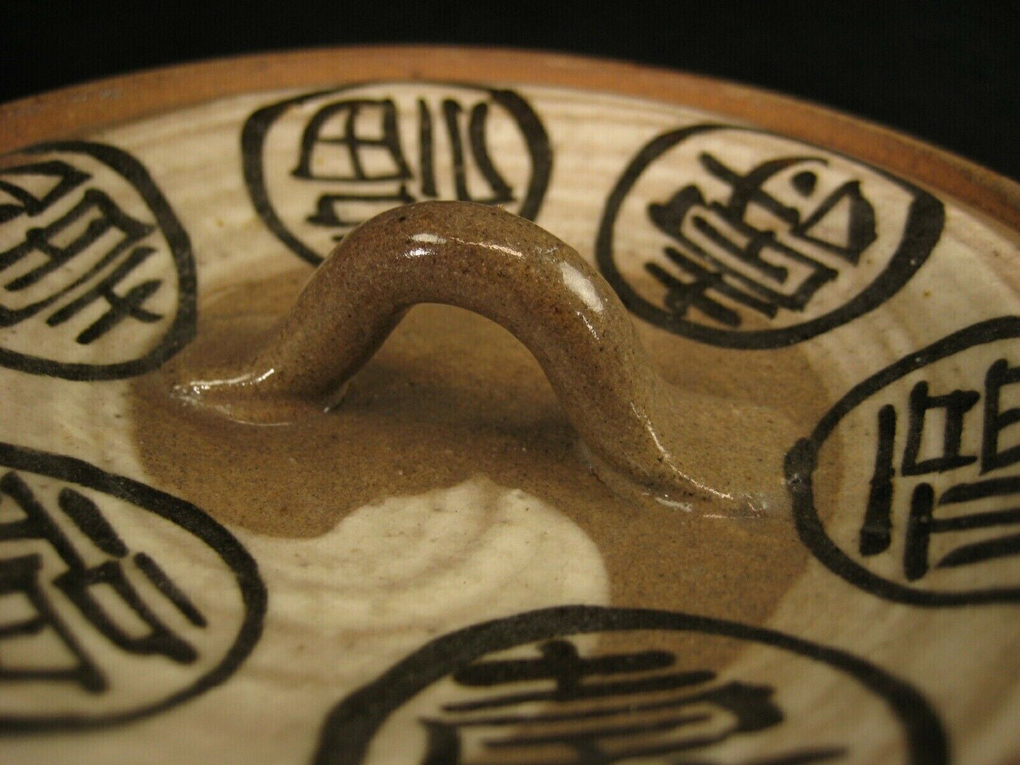 Vintage Japanese Tea Ceremony Ceramic Mizusashi Fresh Water Vessel Urn