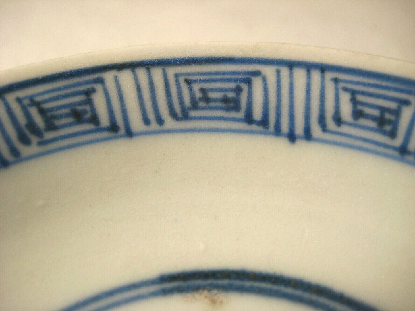 Vintage Chinese Ceramic Hand Painted In Cobalt Blue Sauce Mustard Dish
