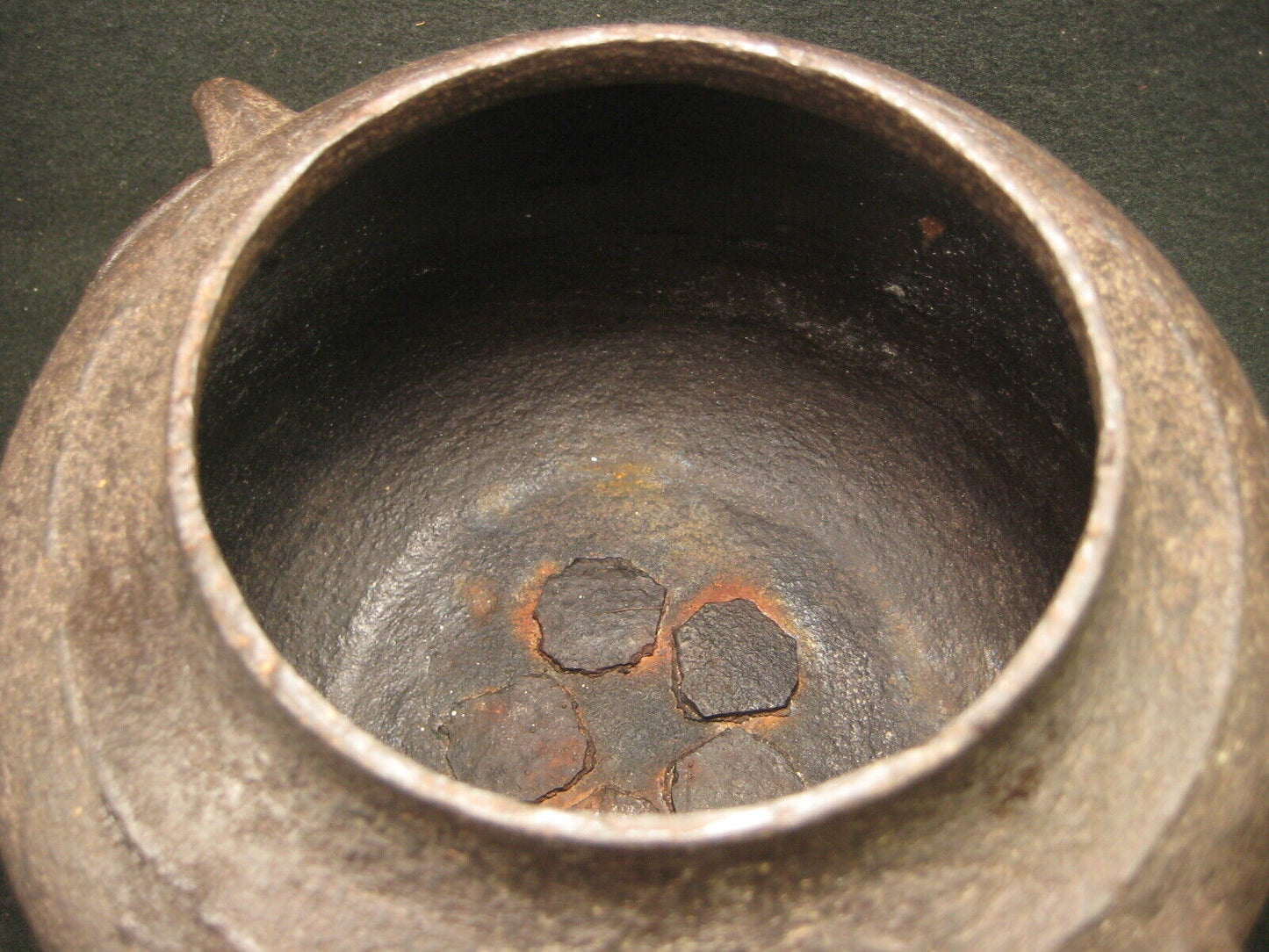 Antique Japanese c.1960's Cast Iron Tea Ceremony Furogama Hibachi Kettle