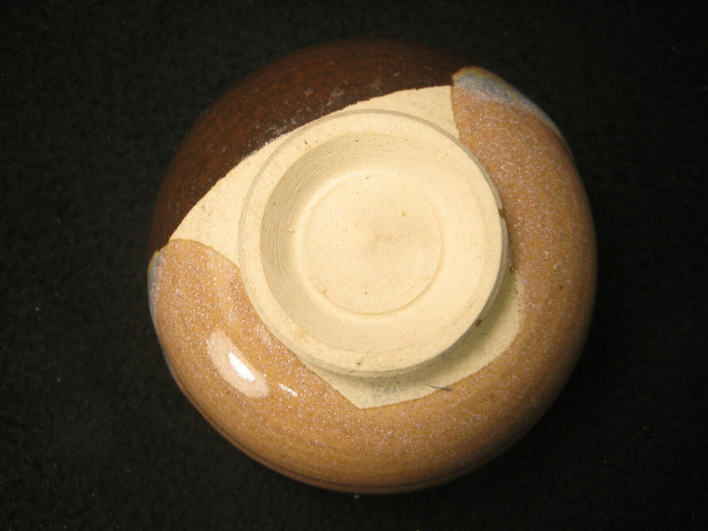 Vintage Japanese Tea Ceremony Ceramic Chawan Tea Bowl Dip Glaze 4.5"