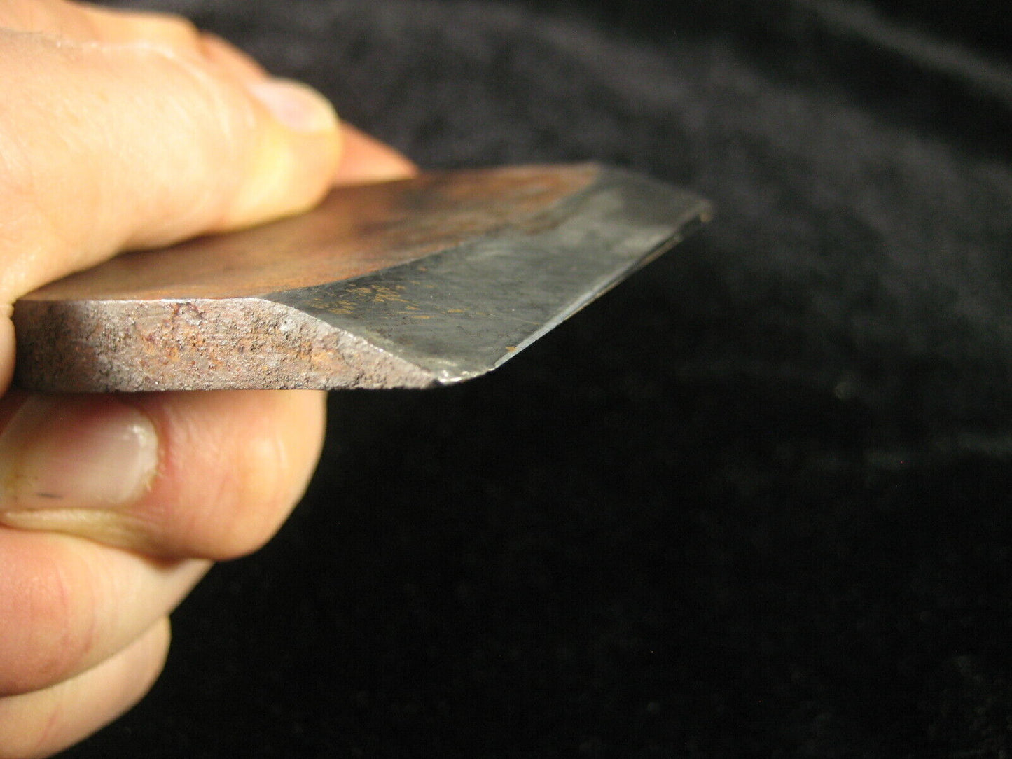 Vintage Japanese Signed Forged 2 1/4" Kanna Plane Blade Samurai Steel Sharp