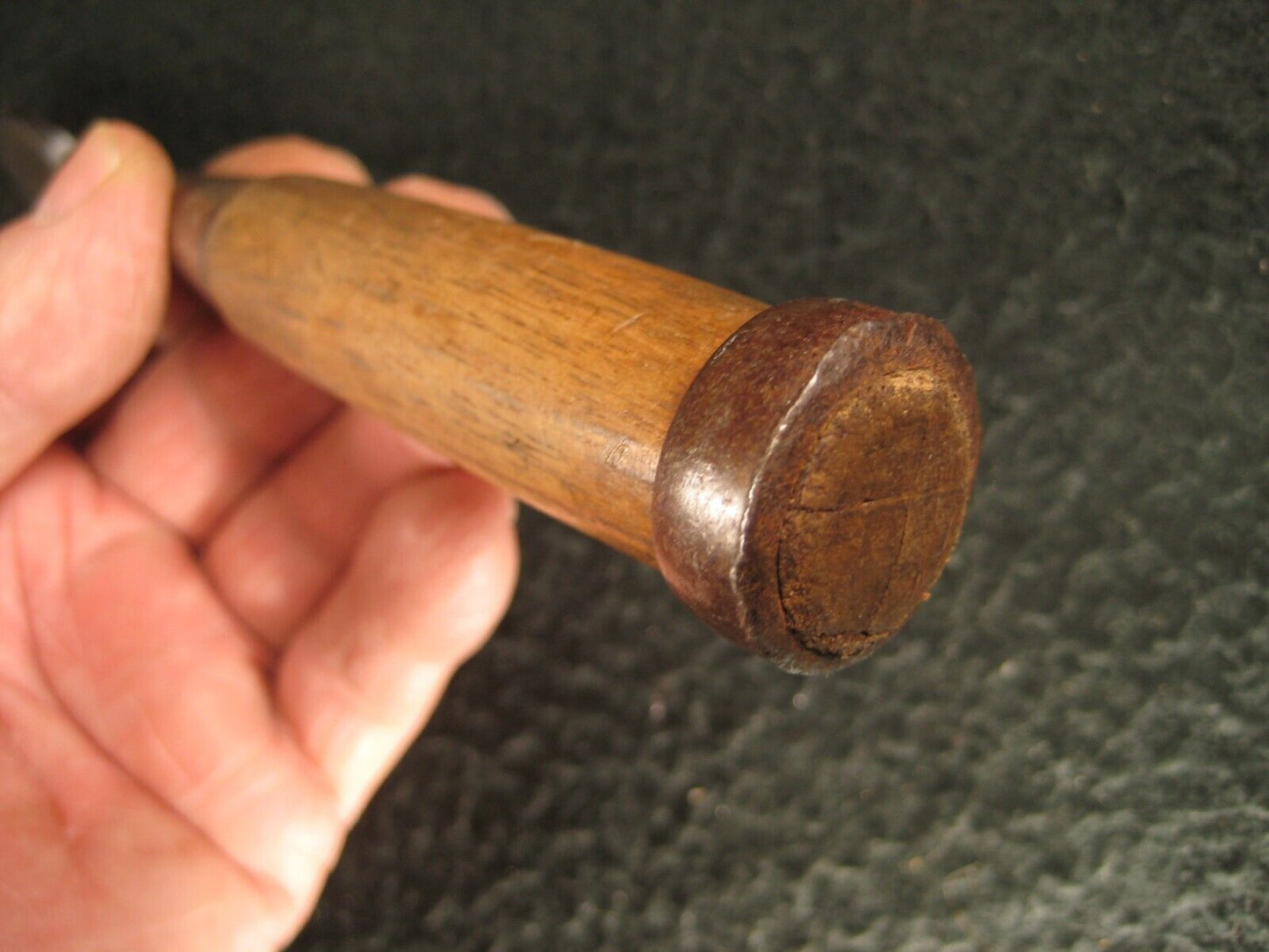 Vintage Japanese Chisel Laminated Forged Iron Blade Nomi Red Oak Handle 7/8"