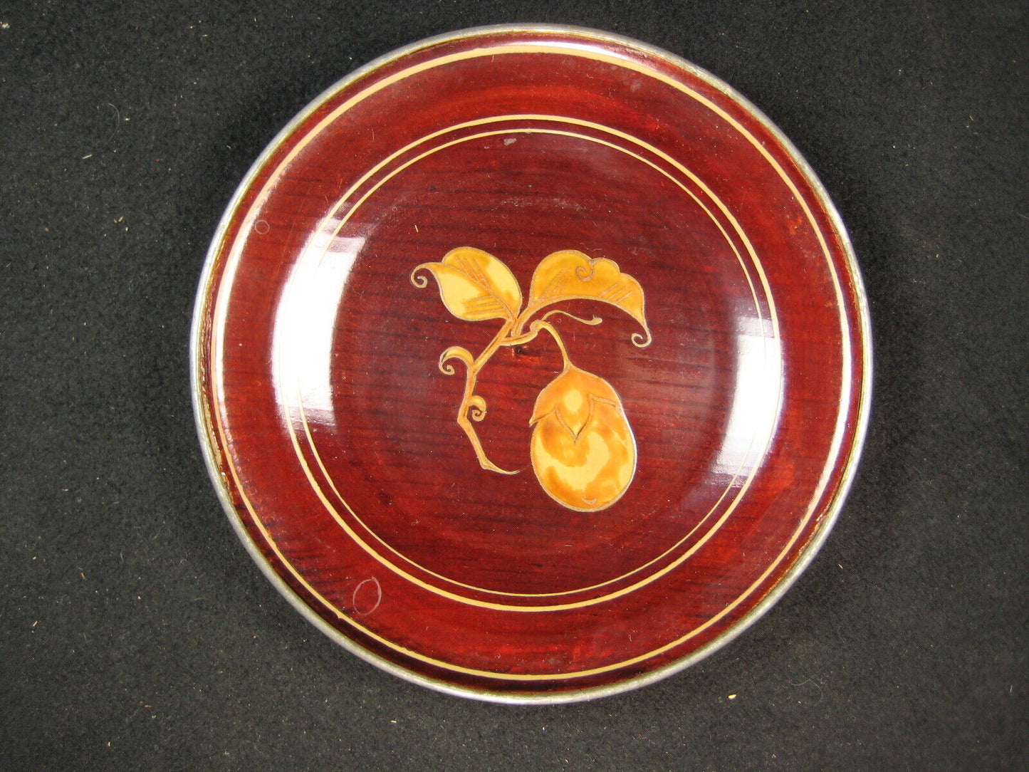 Antique C. 1920 Set Of 5 Japanese Lacquer Kashizara Appetizer Plates