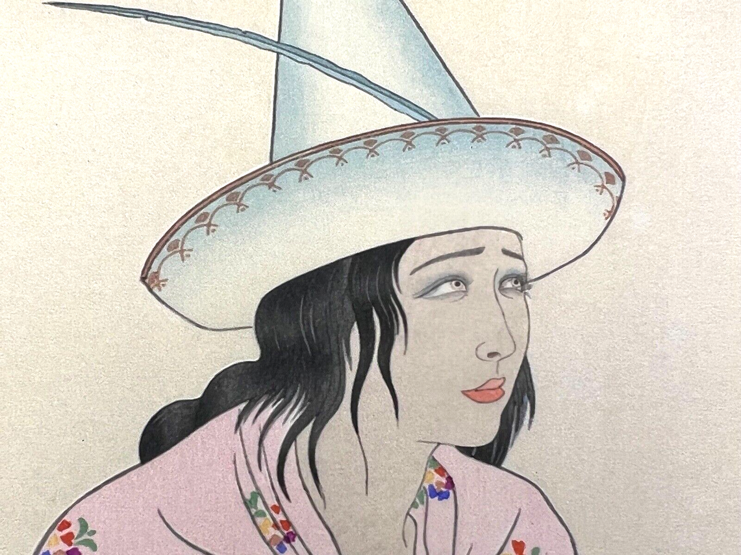 Paul Jacoulet Giclee Woodblock Print "Young Girl Of Jaluit" 7.75"x10"
