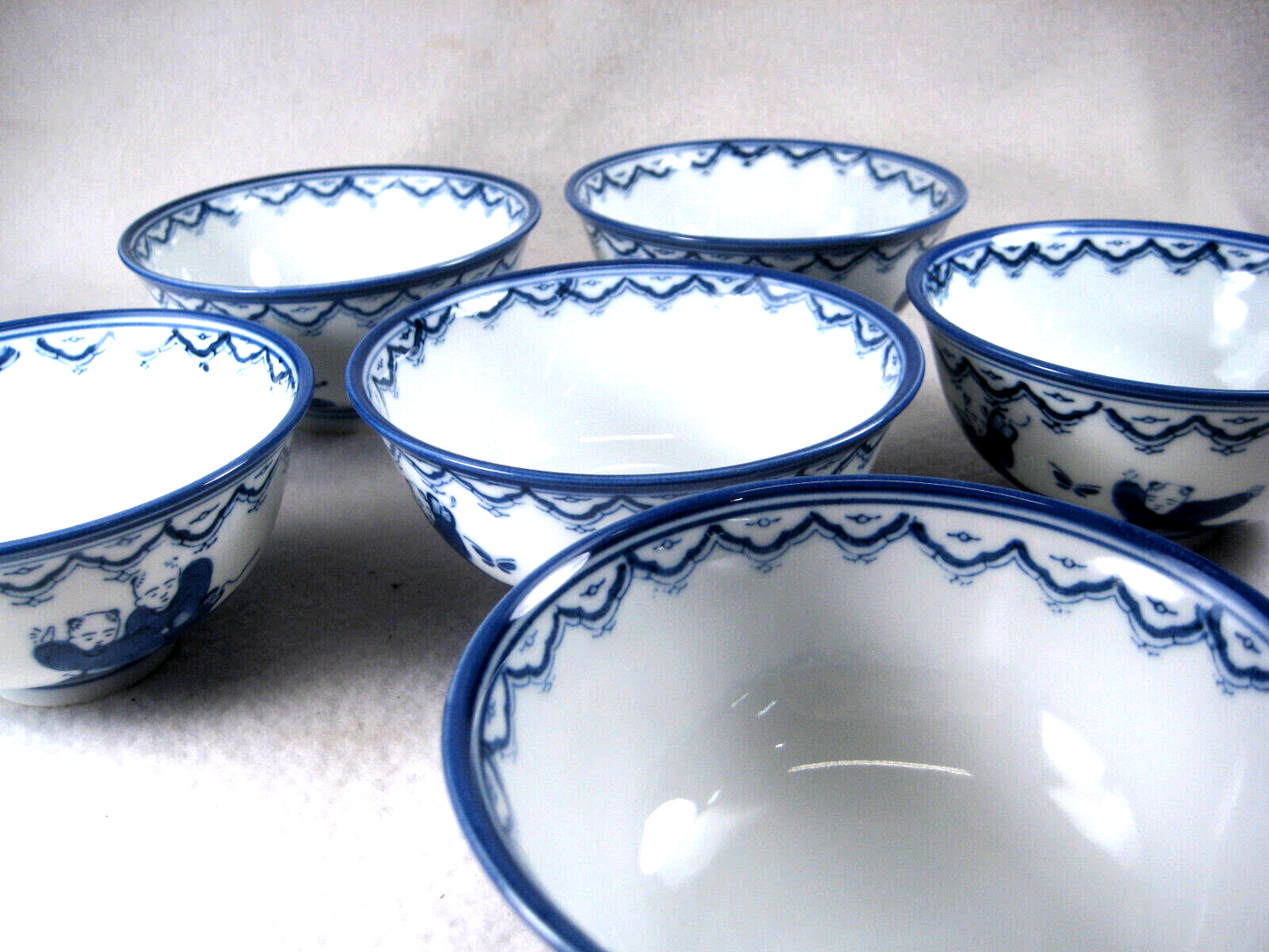 Japanese Ceramic Chawan Bowl Classical Chinese Children At Play