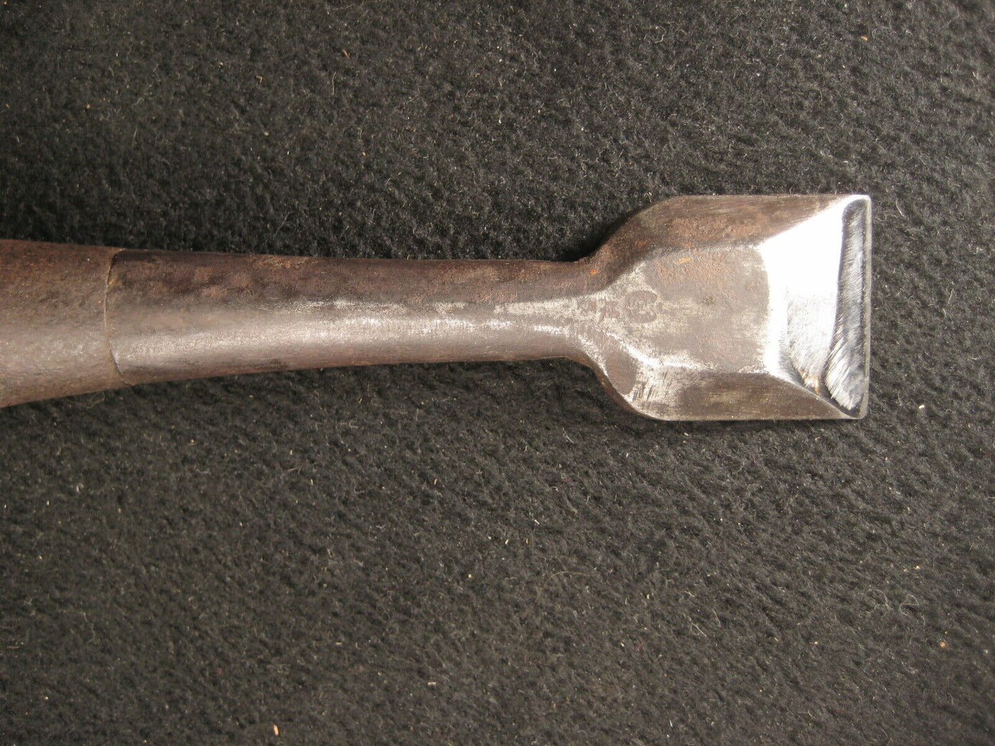 Vintage Japanese Signed Tool Laminated Forged Iron Blade Nomi Chisel Red Oak