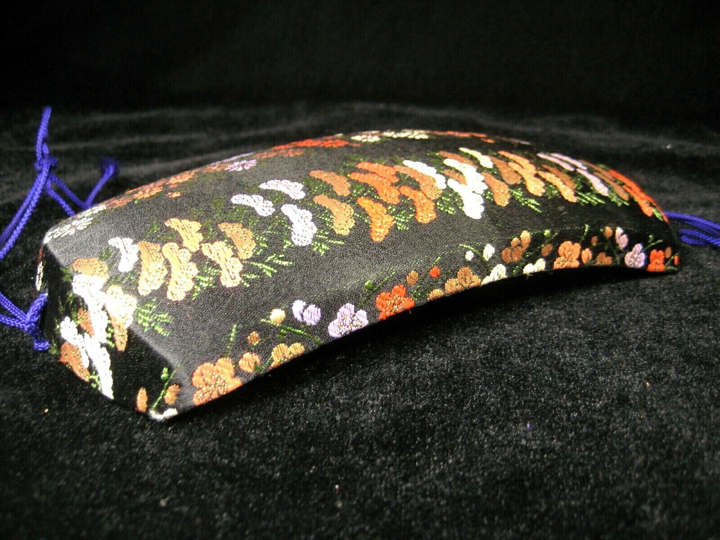 Vintage Japanese Shamisen Doukake Side Cover For Dou (Body) Various Flowers