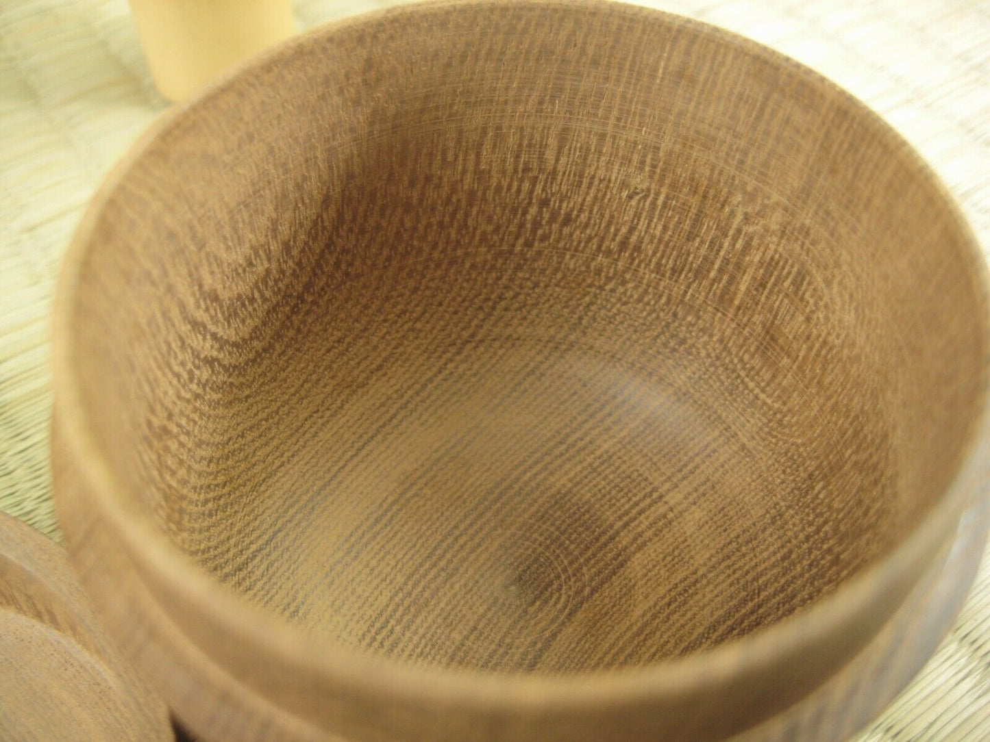 Vintage Japanese Tea Ceremony Natsume Tea Caddy Natural Wood