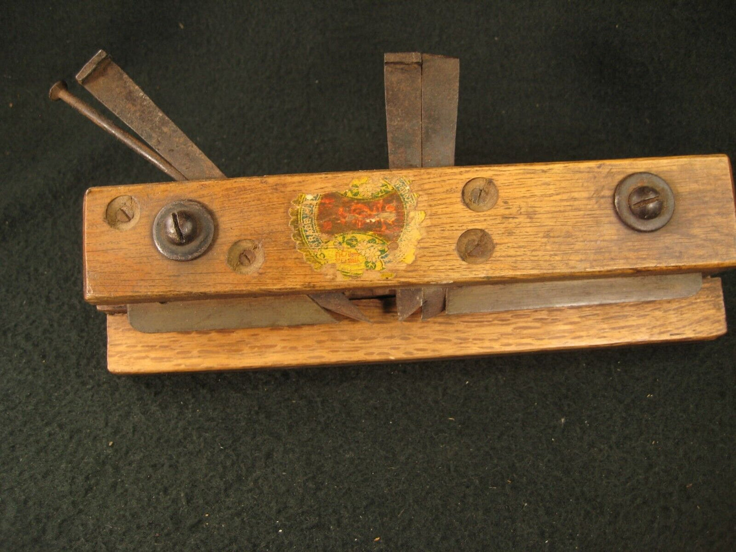 Antique Japanese Tool Kikai-Shakuri-Kana Adjustable Plow Plane