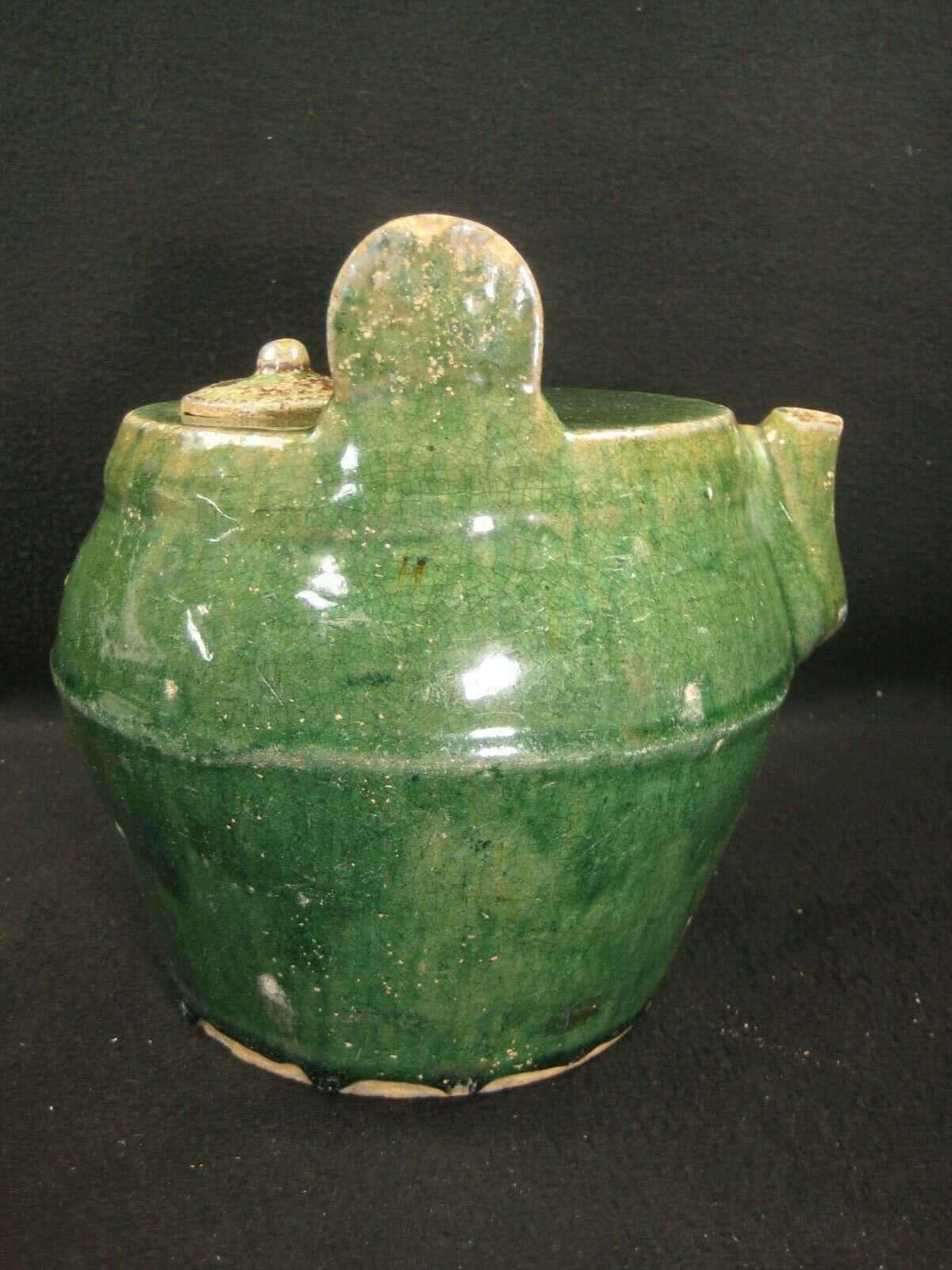 Jade Green Antique Chinese Qing Dynasty Tea Pot