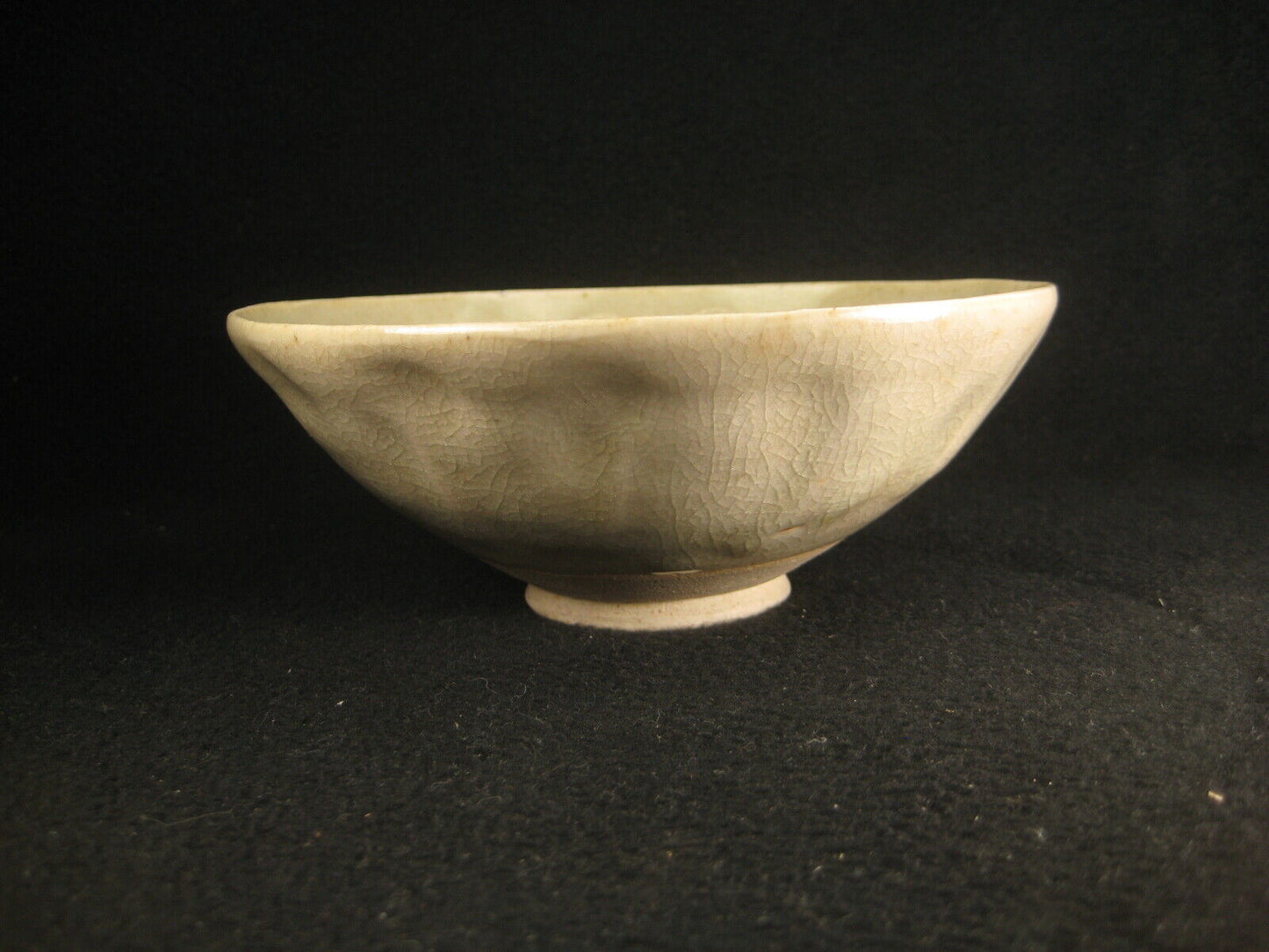 Vintage Japanese 1930's Signed Tea Ceremony Ceramic Summer Chawan Tea Bowl White