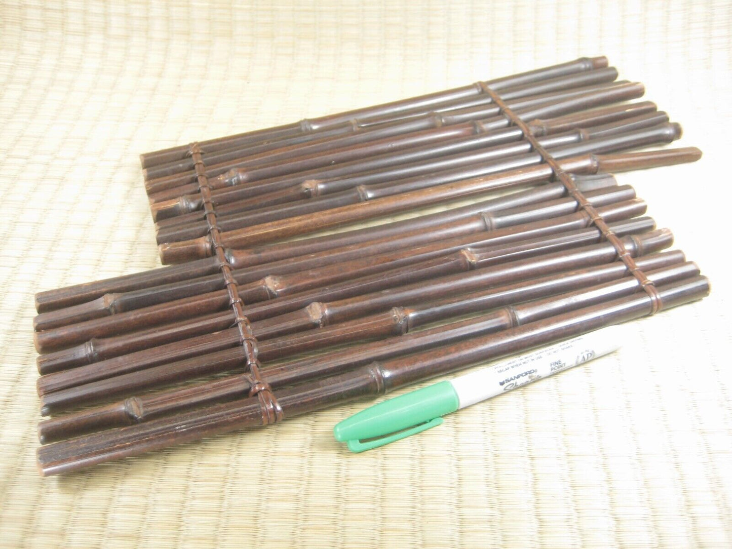 Vintage Japanese Hand Crafted Bamboo Flower Ikebana & Bonsai Stand Kadai