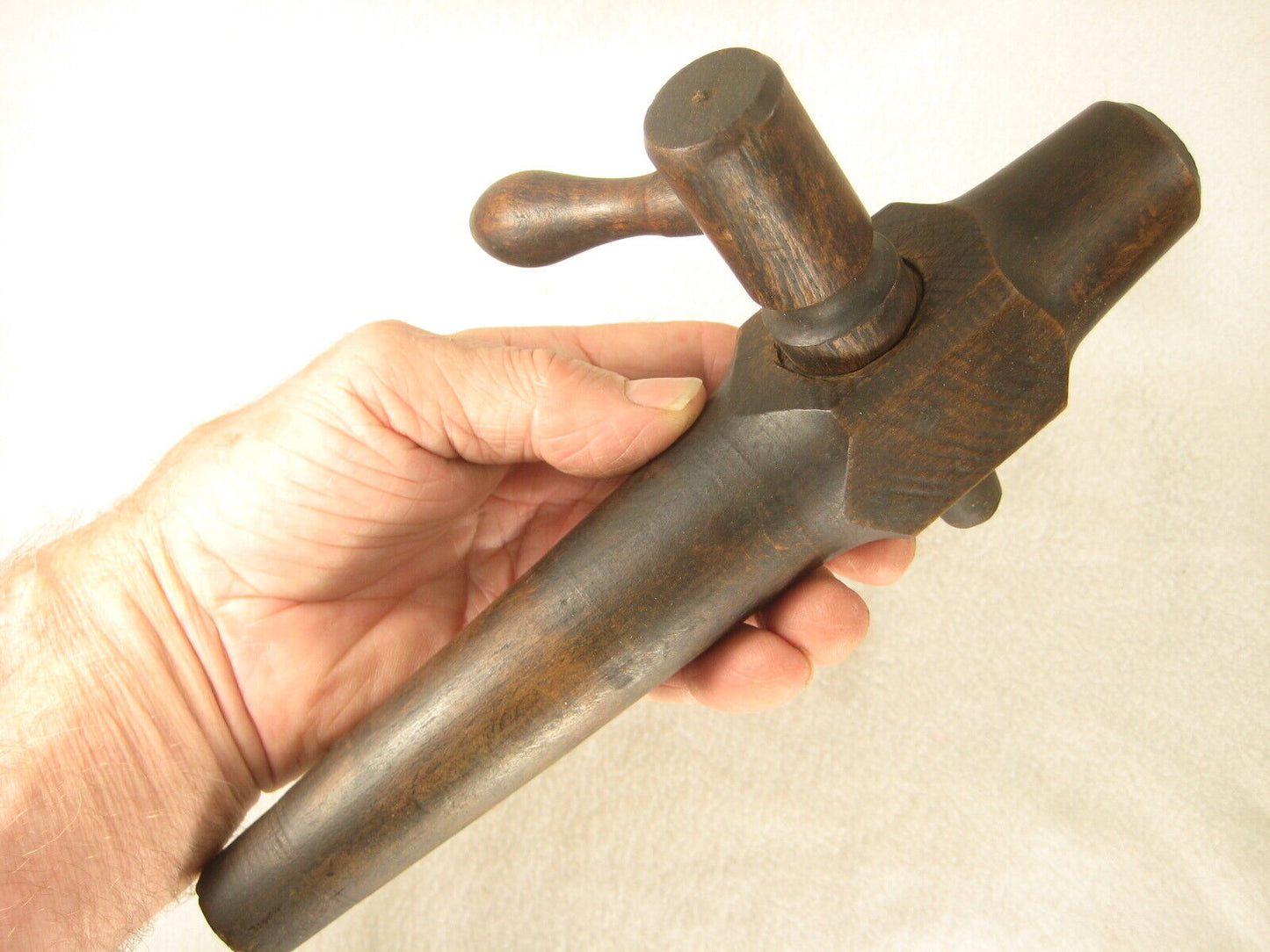 Antique Wooden Beer Barrel Wine Keg Bung Spigot Spout Tap Wood Faucet
