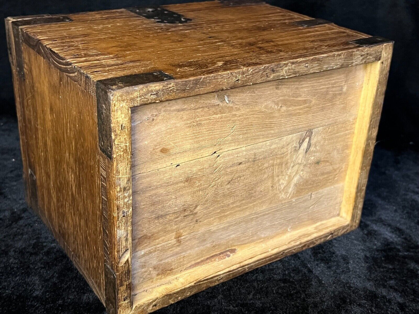 Antique Japanese Meiji Era C1890 Sugi Wood Suzuribako Calligraphy Tansu