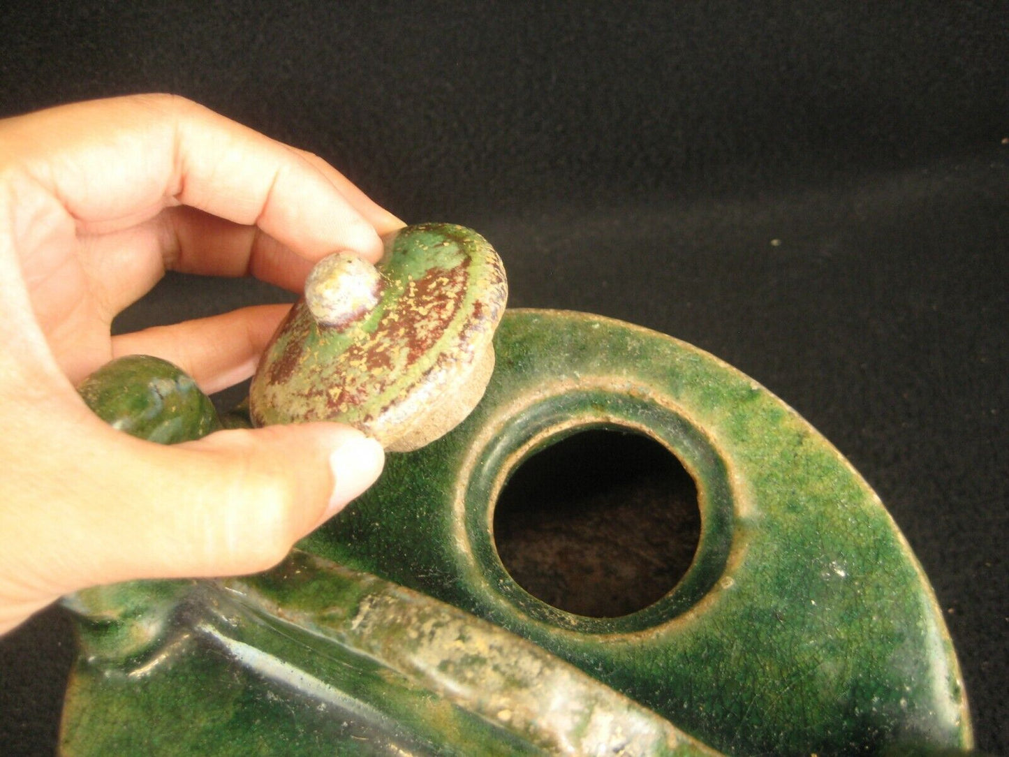 Jade Green Antique Chinese Qing Dynasty Tea Pot