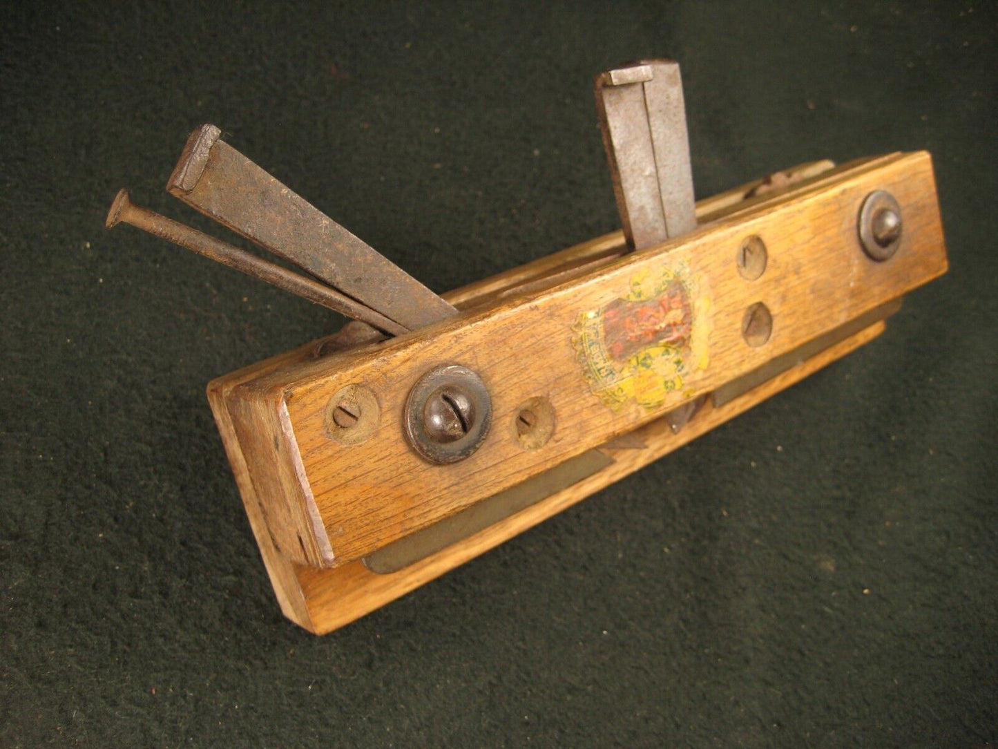 Antique Japanese Tool Kikai-Shakuri-Kana Adjustable Plow Plane