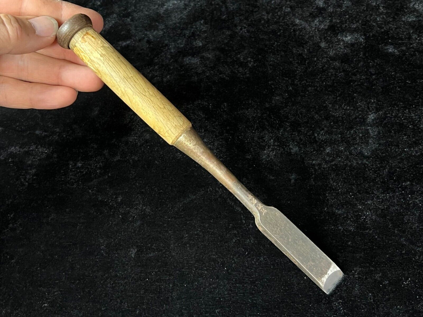 Vintage Japanese Chisel Signed Laminated Forged Iron Blade Nomi Red Oak 5/8"