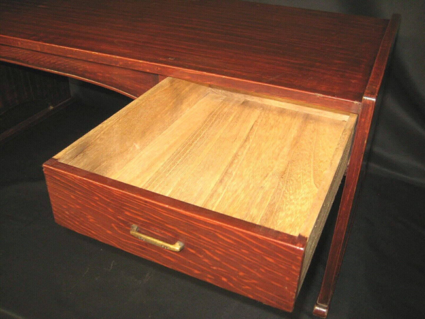 Antique Japanese Meiji Era (C1900) One Drawer Tansu Chest/Desk Zelkova Wood 30"