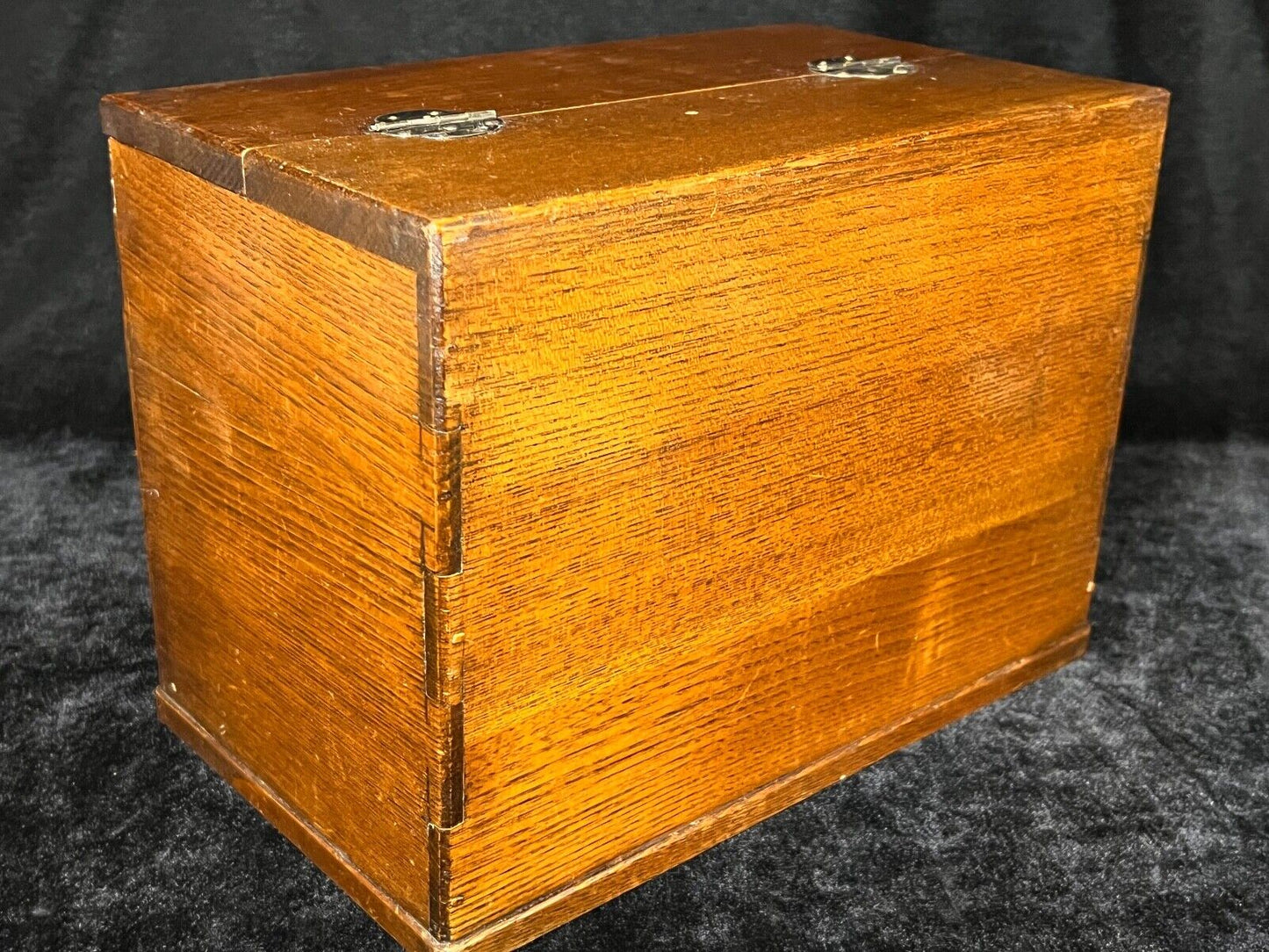 Antique Japanese Meiji Era C1890 Sugi Wood Suzuribako Calligraphy Tansu 10"