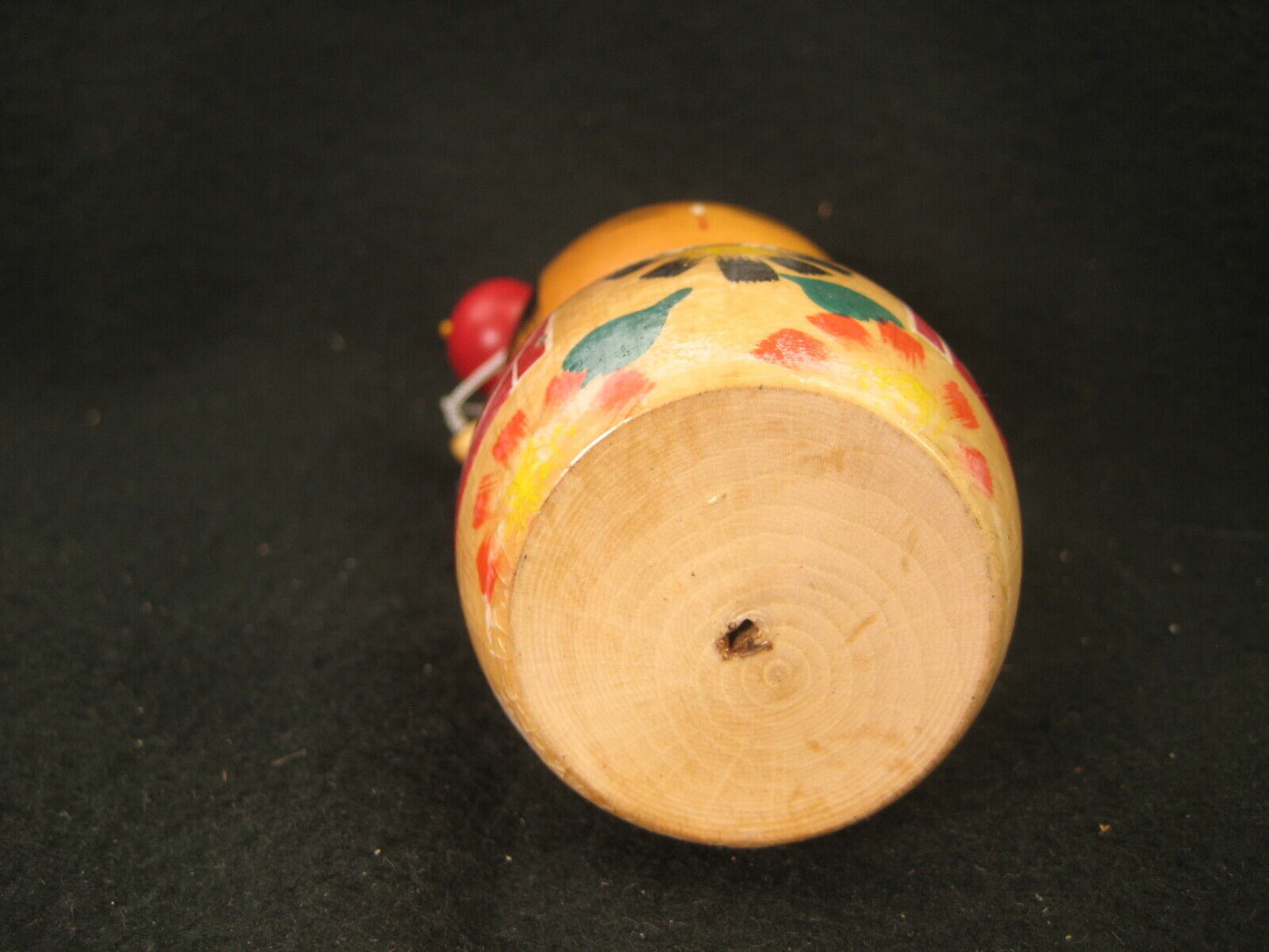 Vintage Japanese Showa Era (C.1950) Wooden Kokeshi Doll With Extra 2 Dolls