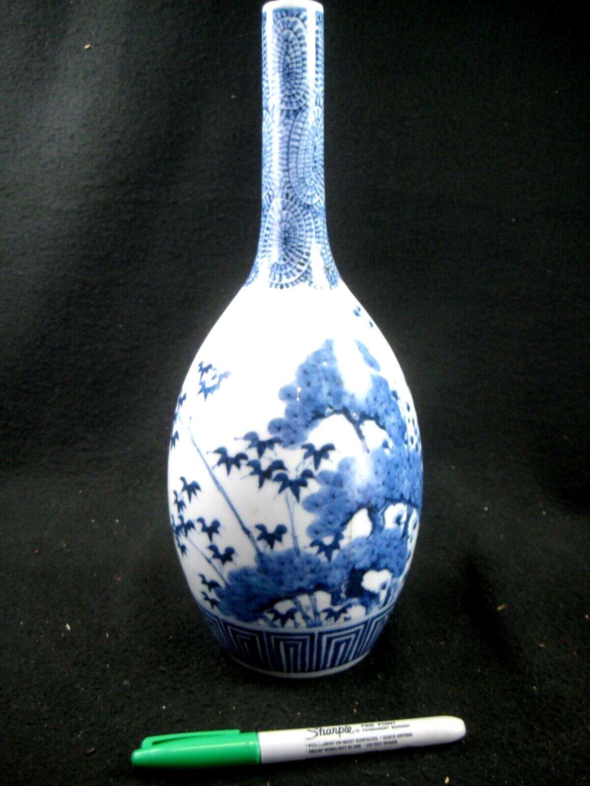 Antique Japanese Meiji (C 1890) Imari Vase Shochikubai In Shrine Sake 12"