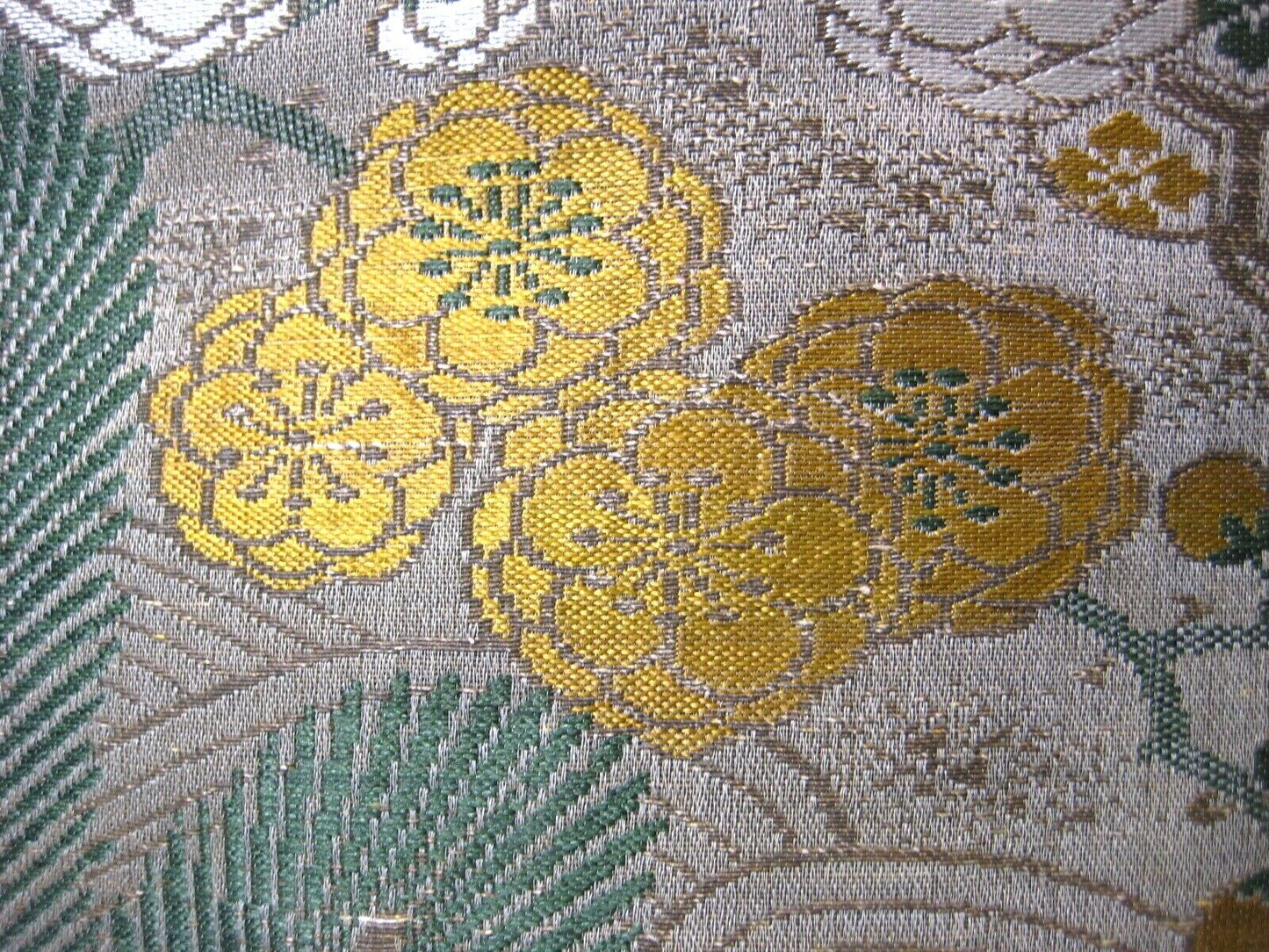 Japanese Silk Nagoya Obi Sash For Kimono Phoenix Plum Blossum & Pines 11Ft
