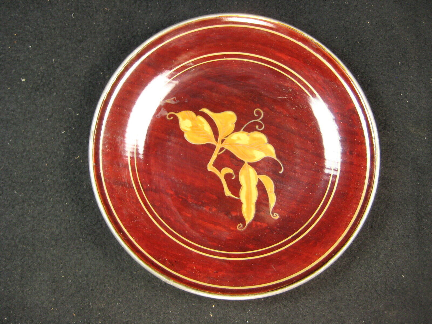 Antique C. 1920 Set Of 5 Japanese Lacquer Kashizara Appetizer Plates