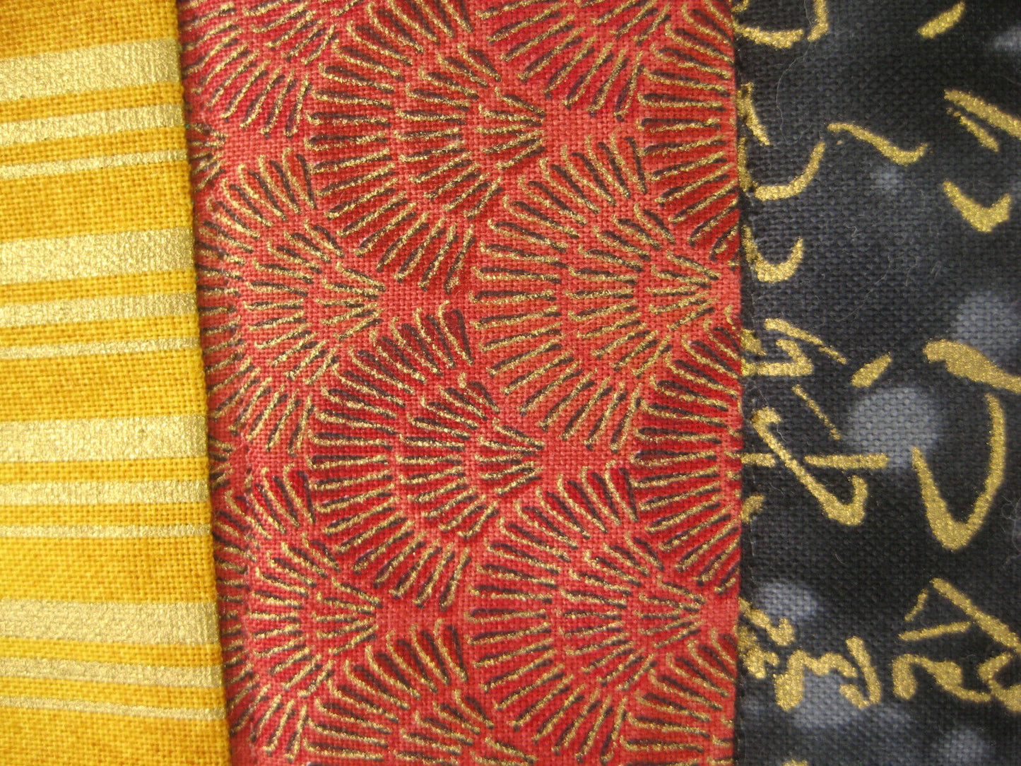 Vintage Japanese Signed Printed Cotton Stitched Quilt Geisha Design 23 X 18"