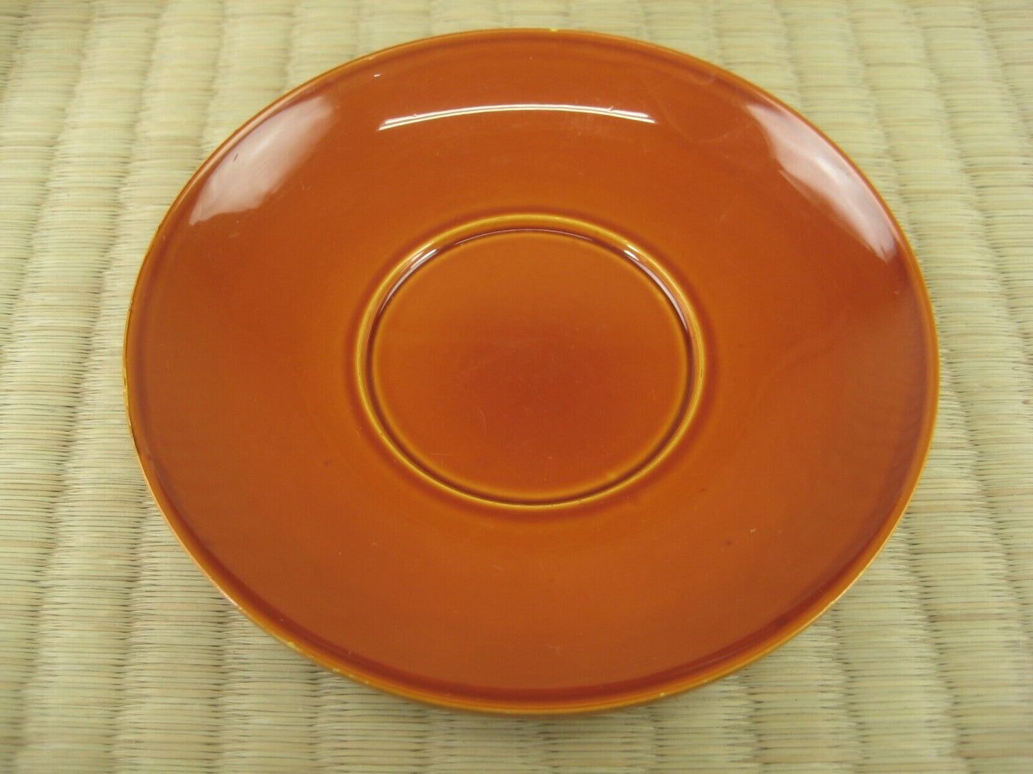 Vintage Japanese Hand Made Wood Hida Shunkei Lacquer Chataku Tea Saucer