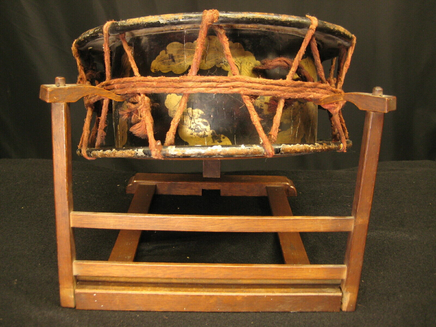 Antique Japanese Mid-Edo (1700'S) Drum Noh-Daiko Shimedaiko with Stand