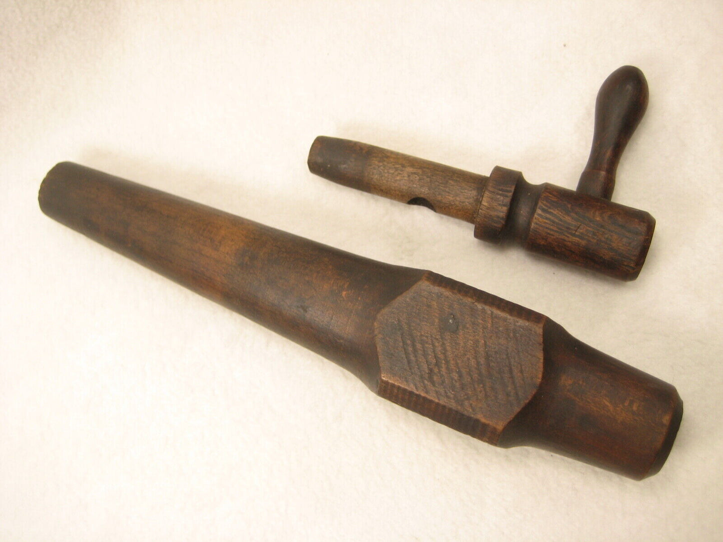 Antique Wooden Beer Barrel Wine Keg Bung Spigot Spout Tap Wood Faucet