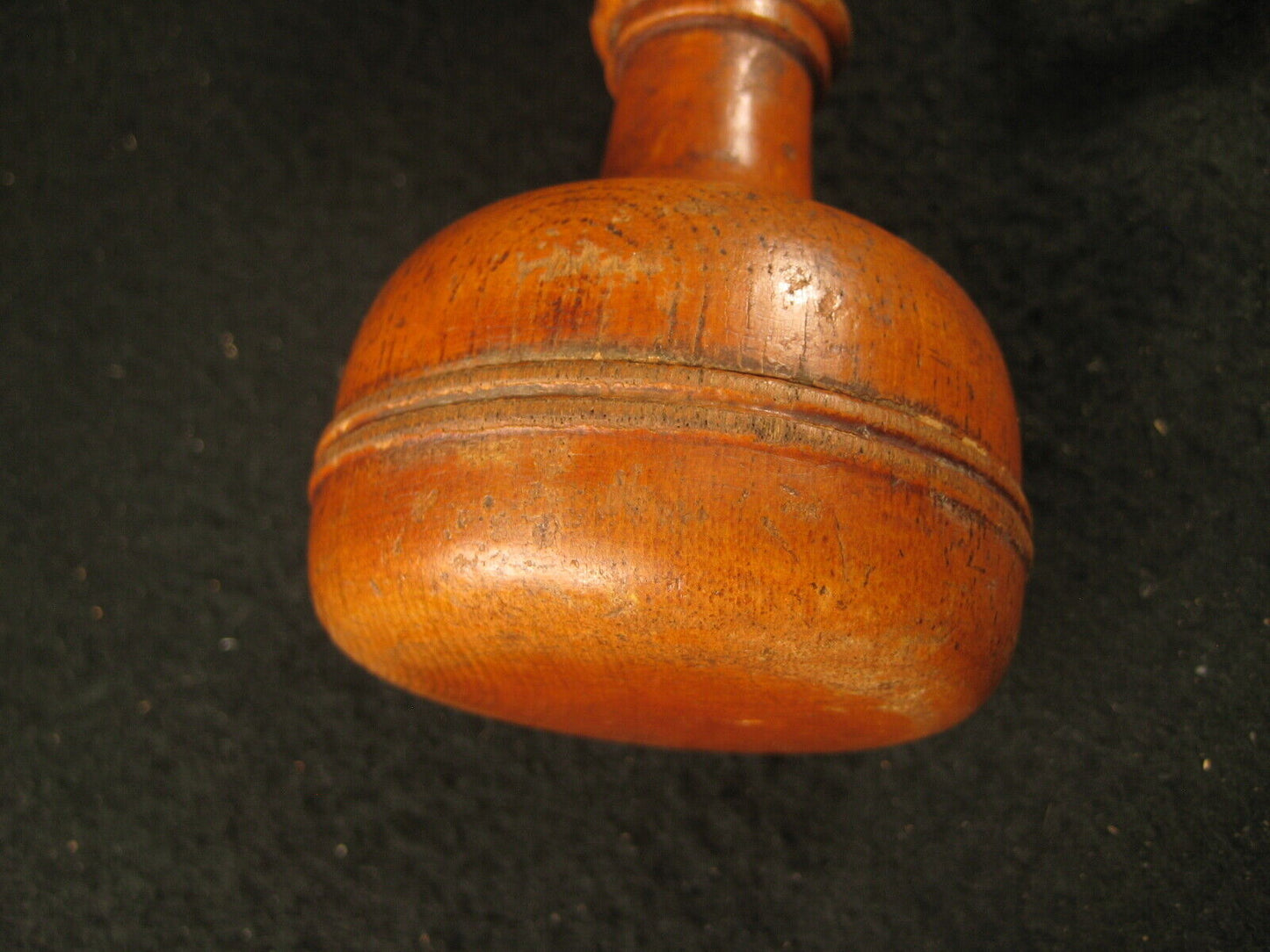 Antique Meiji Era (Early 1900'S)  Japanese Hand Crank Massager Zelkova Wood