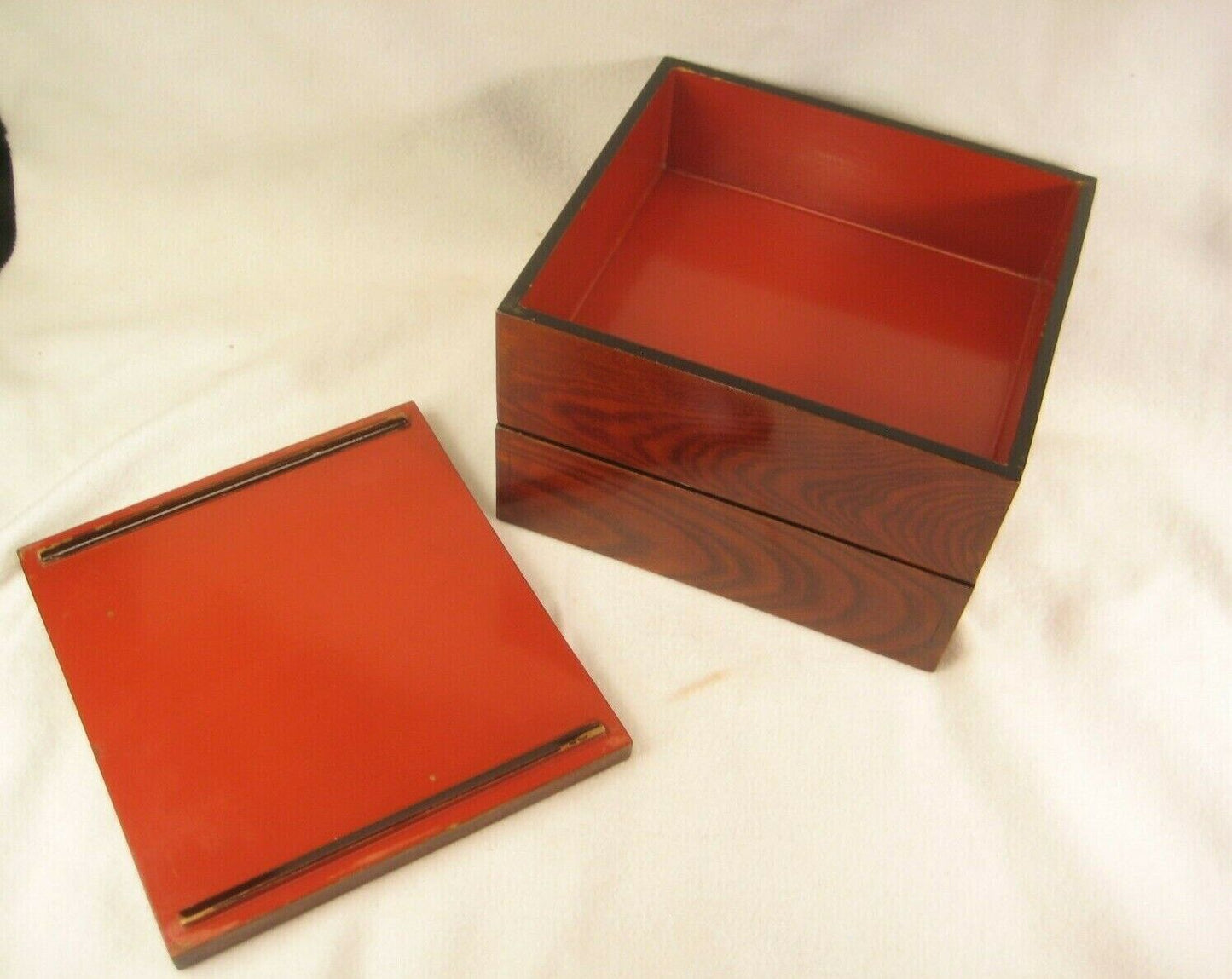 Antique Japanese Meiji Era (C.1900) Wood & Lacquer Kasaneju Stacking Box