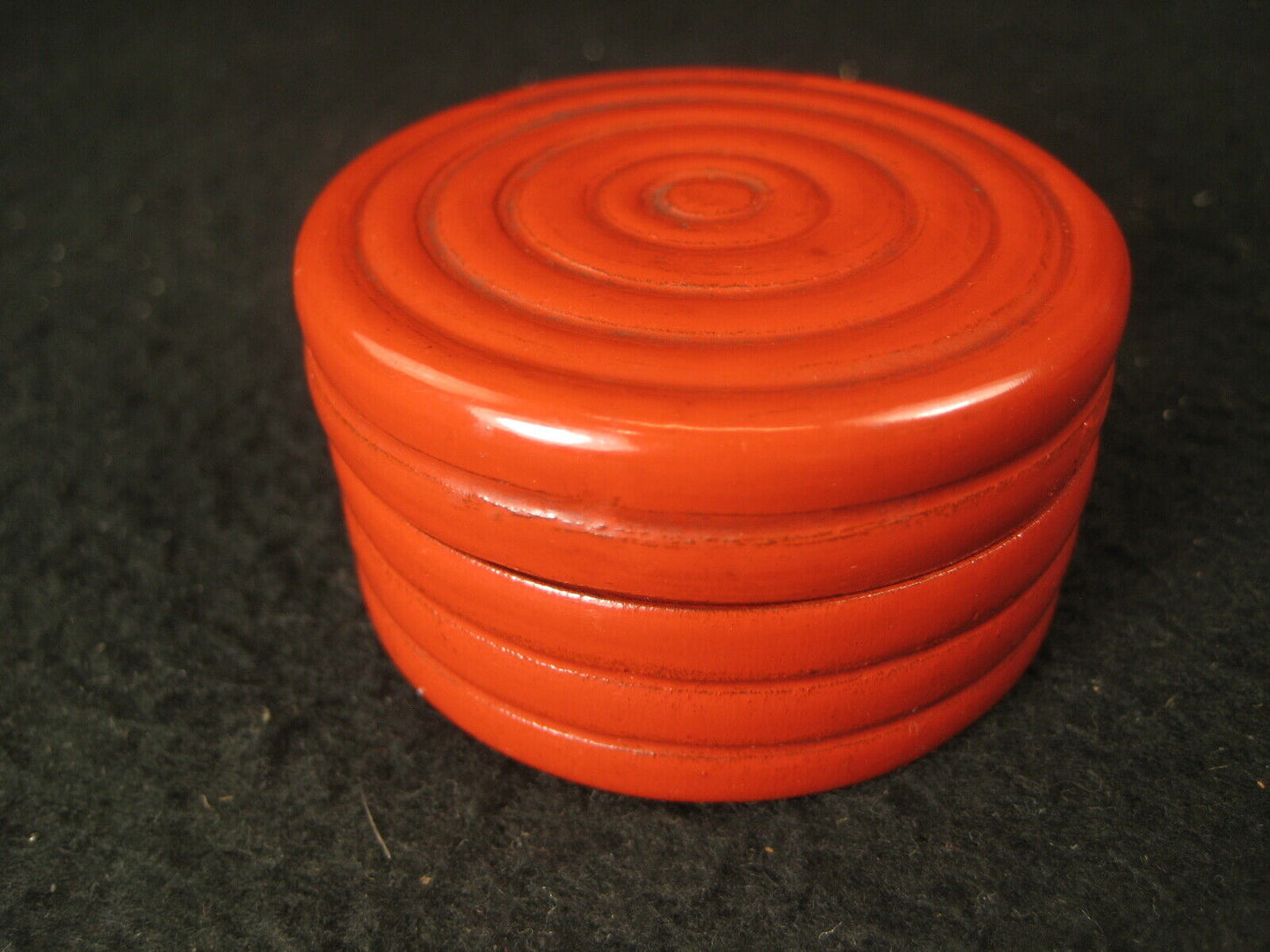 Antique Japanese Hand Lathe Turned Lacquered Kogo Incence Holder Tea Ceramony