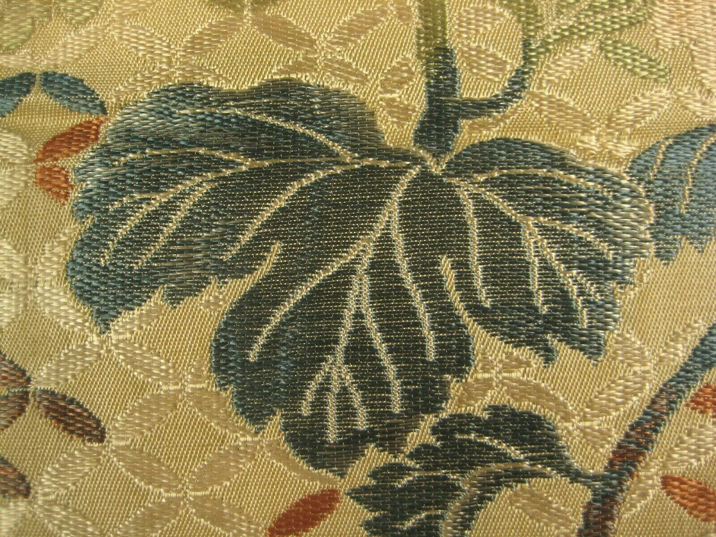 Japanese Cream Color Obi Sash For Kimono Belt Chrysanthemum Kiku Flowers