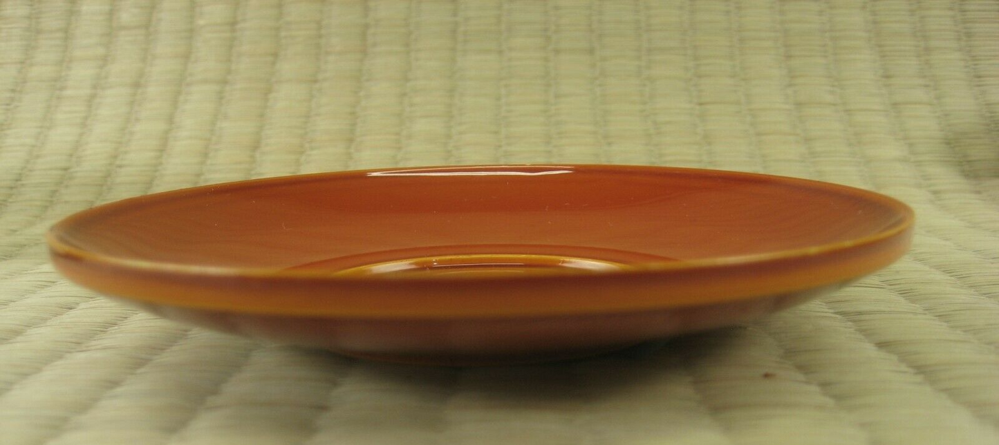 Vintage Japanese Hand Made Wood Hida Shunkei Lacquer Chataku Tea Saucer
