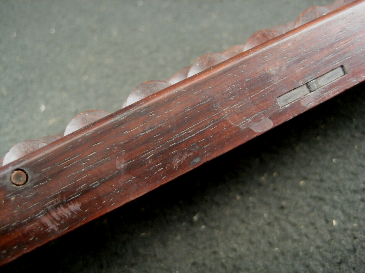 Antique Japanese Abacus 126 Dark Wooden Bead 21 Decimal Soroban W/String 13.5"