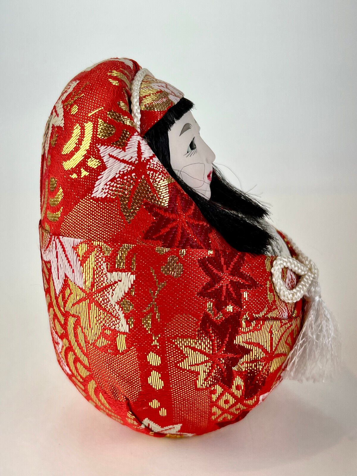 Vintage Japanese Dolls Daruma Hime Ningyo Pair Empress Jingu Handpainted 5"~