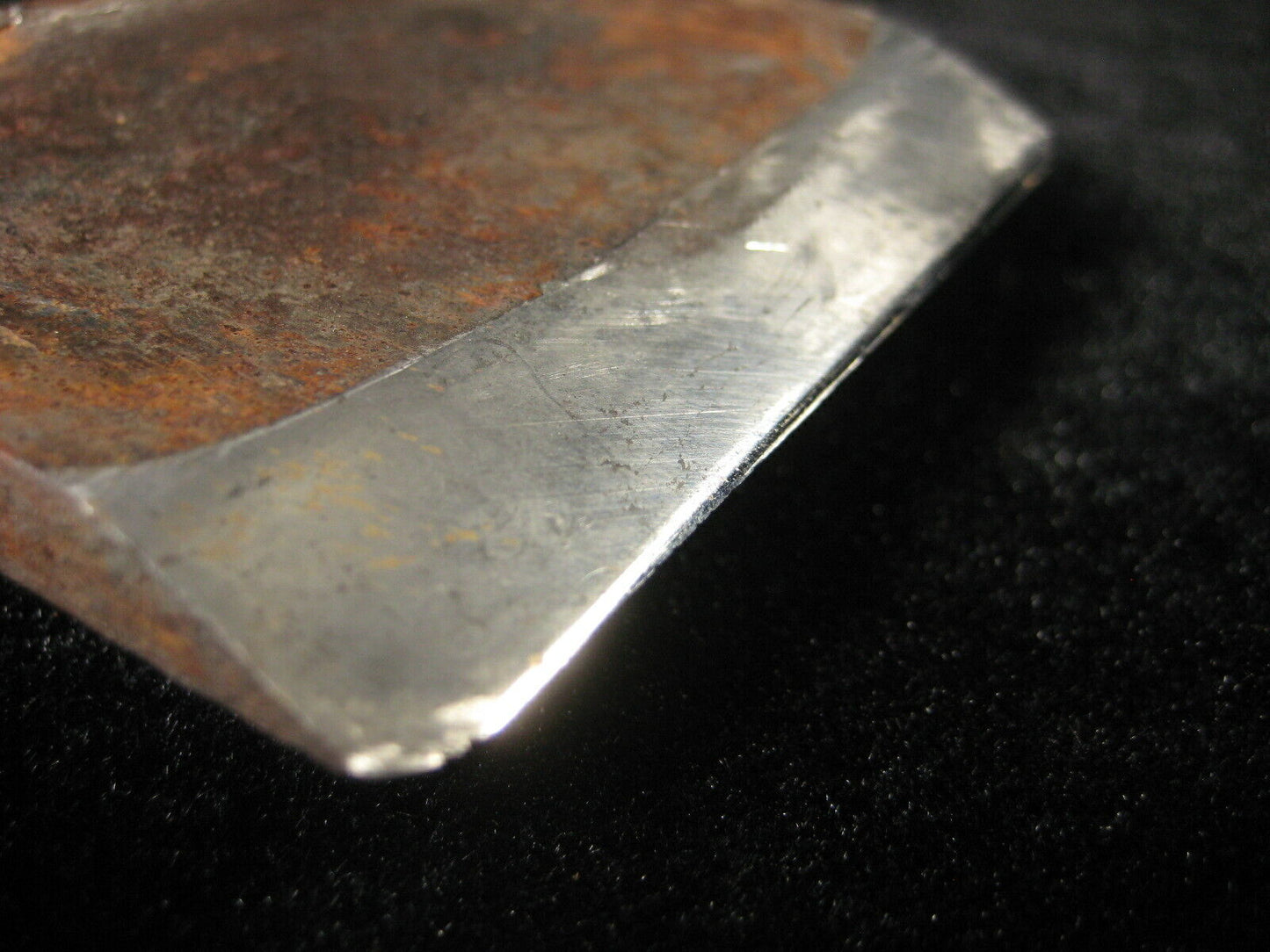 Vintage Japanese Signed Forged 2 1/4" Kanna Plane Blade Samurai Steel Sharp