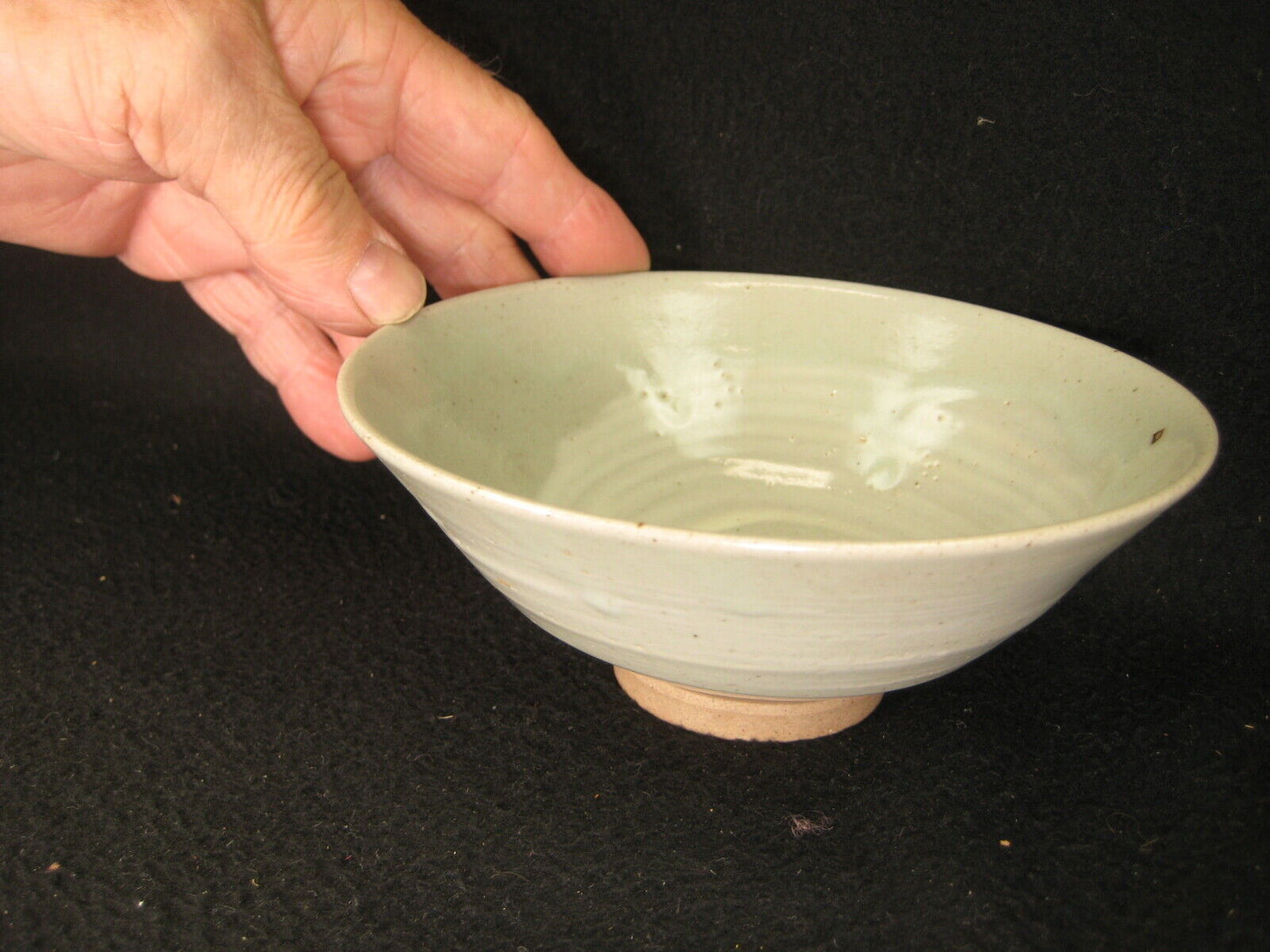 Vintage Japanese (C.1950) Signed Tea Ceremony Ceramic Chawan Tea Bowl W/Basket