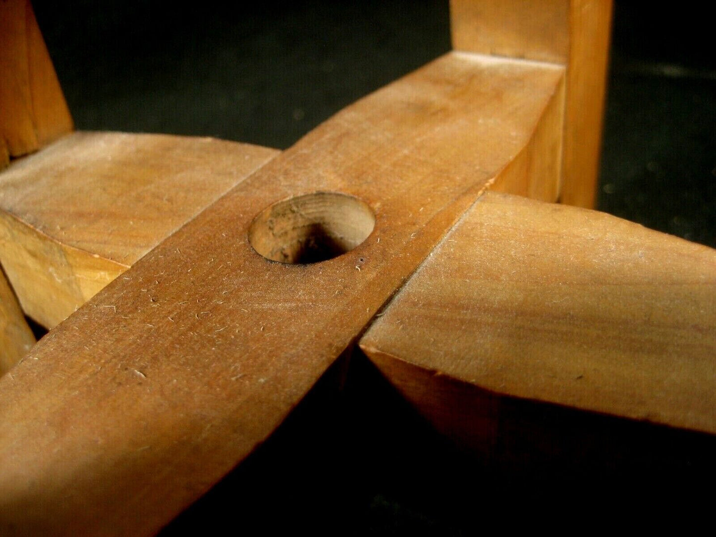 Antique Japanese Meiji 1800's Wooden Silk Spindle 100 Years Old