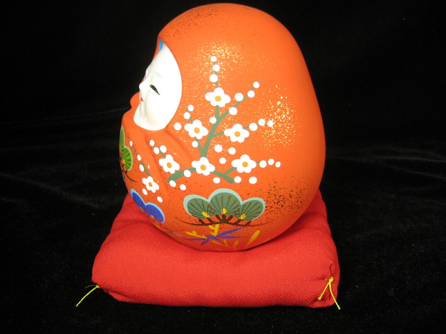 Vintage Japanese Hachiman Okiagari Doll Signed For Babies Weddings & Get Well 6"